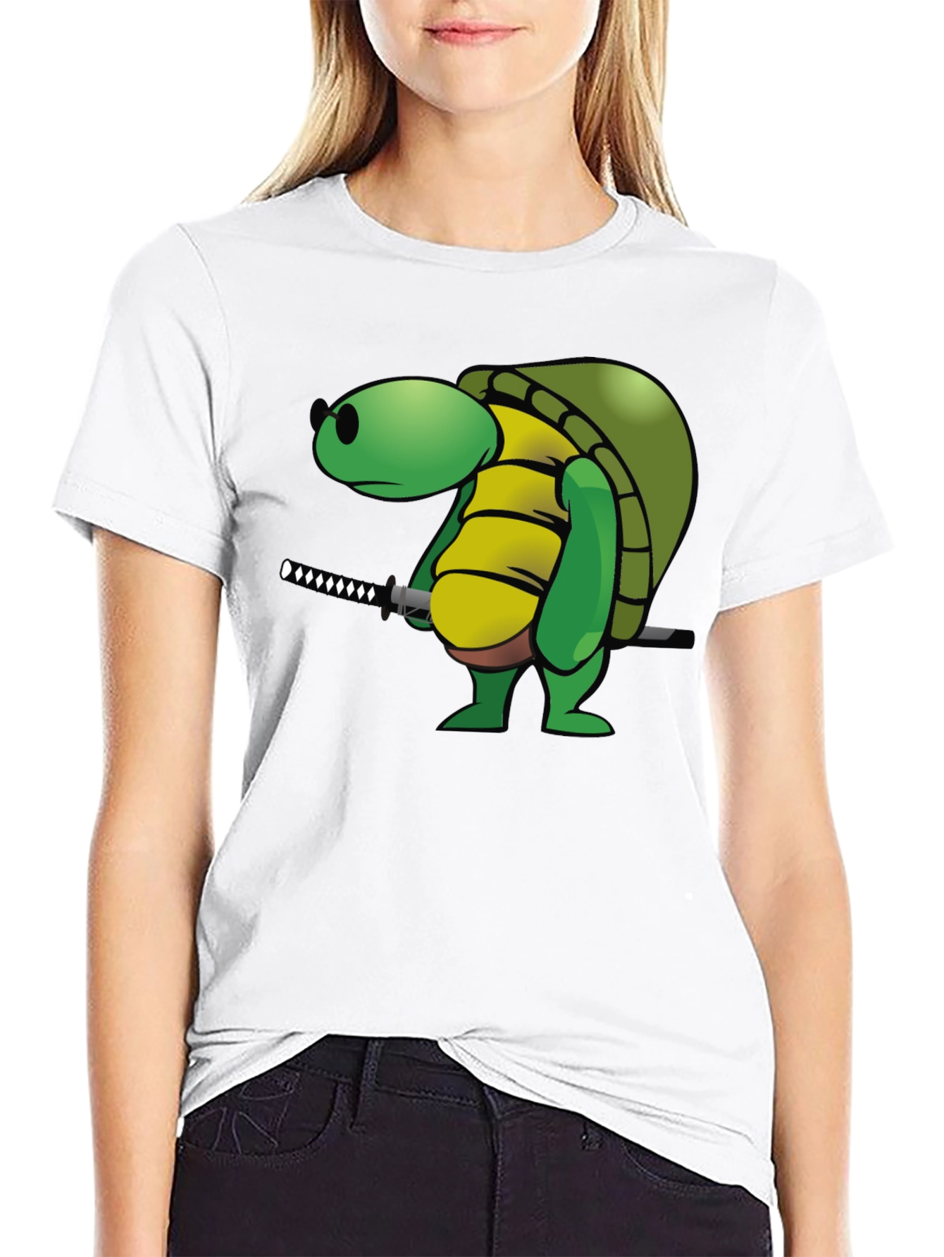 Ninja Turtle T-Shirt - Black Cotton Graphic Tee