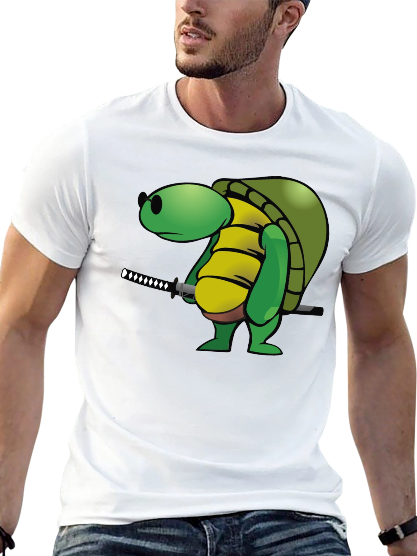 Ninja Turtle T-Shirt - Black Cotton Graphic Tee