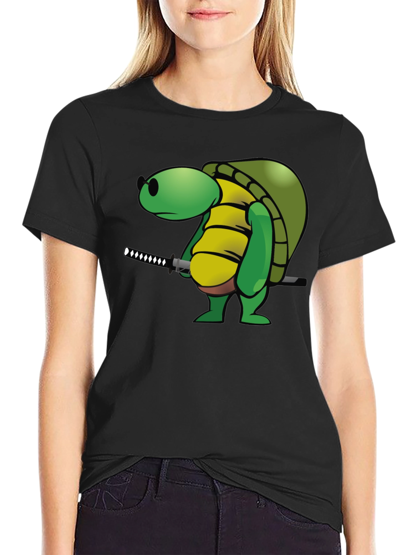 Ninja Turtle T-Shirt - Black Cotton Graphic Tee