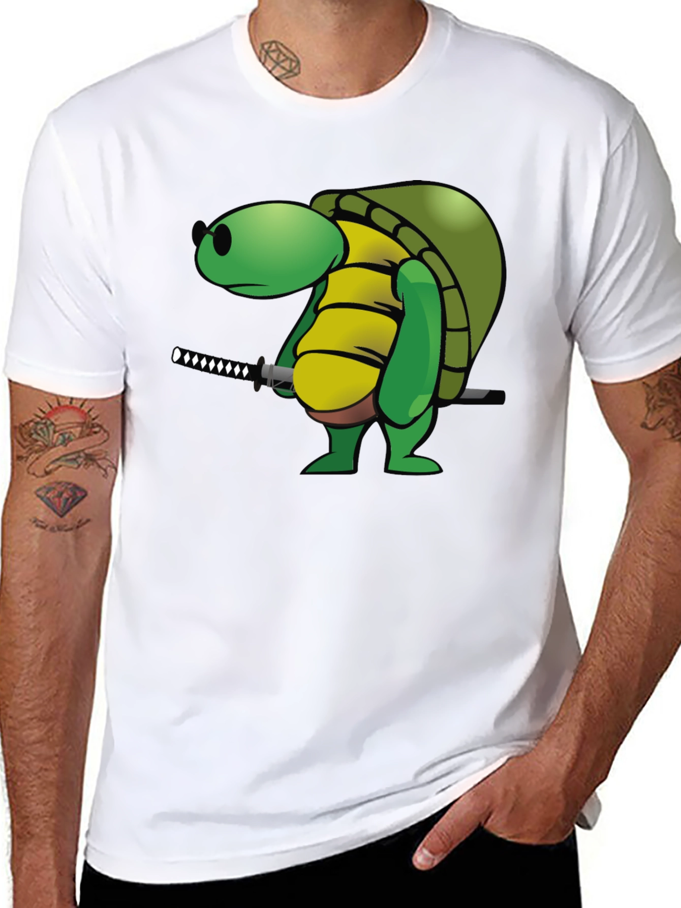 Ninja Turtle T-Shirt - Black Cotton Graphic Tee