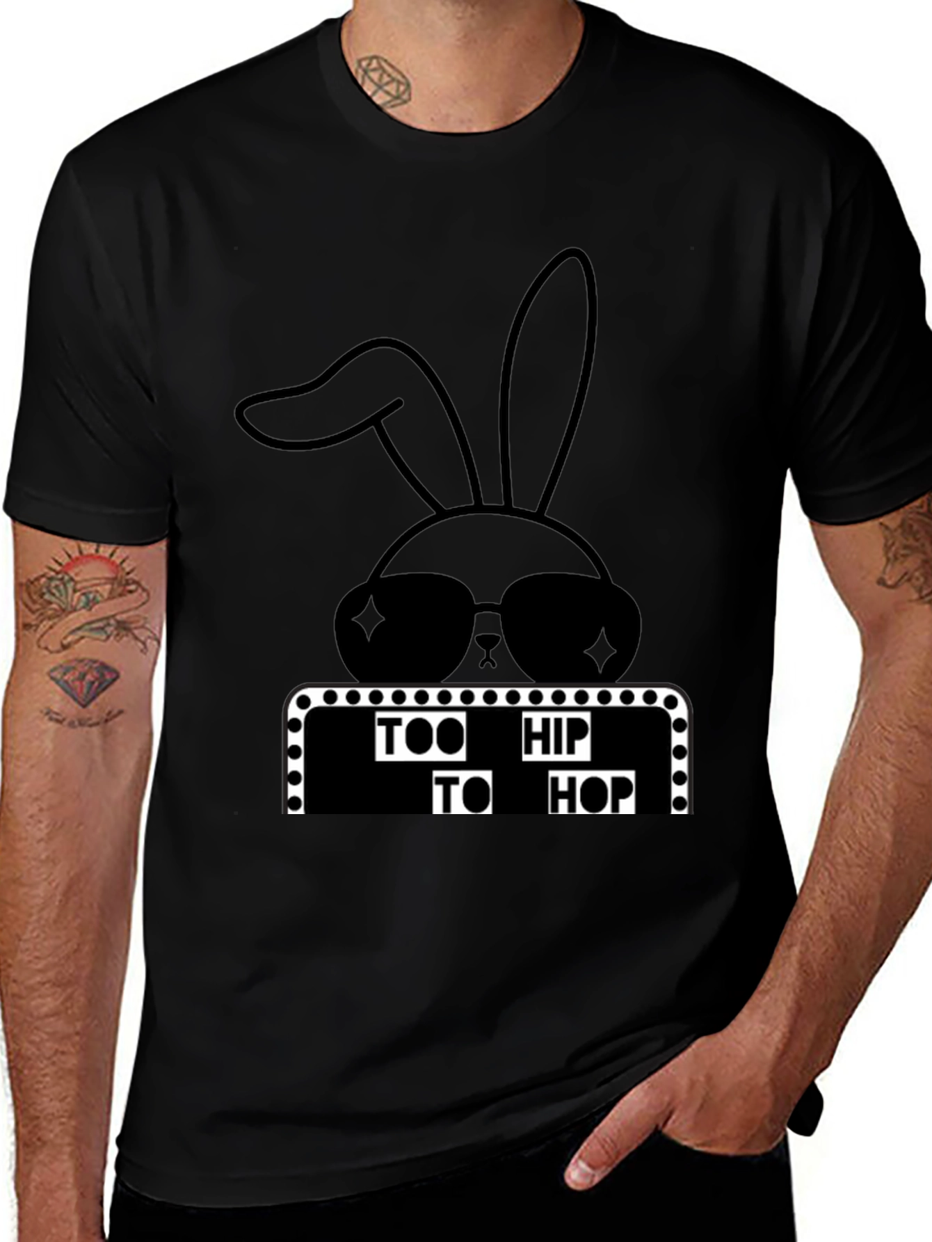 Too Hip To Hop Easter Bunny T-Shirt