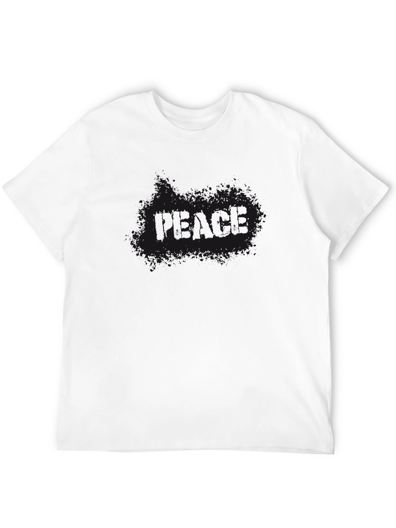 Mens Solid Black Short Sleeve Casual T-Shirt