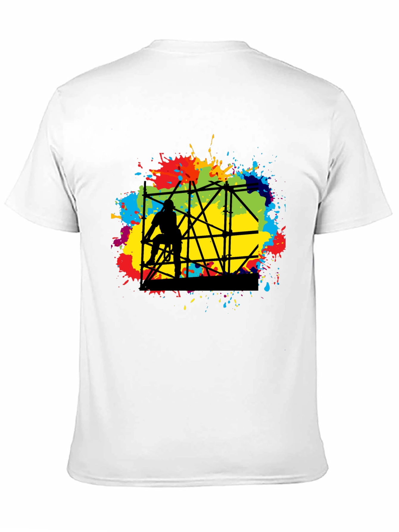 Abstract Scaffolding Graphic T-Shirt