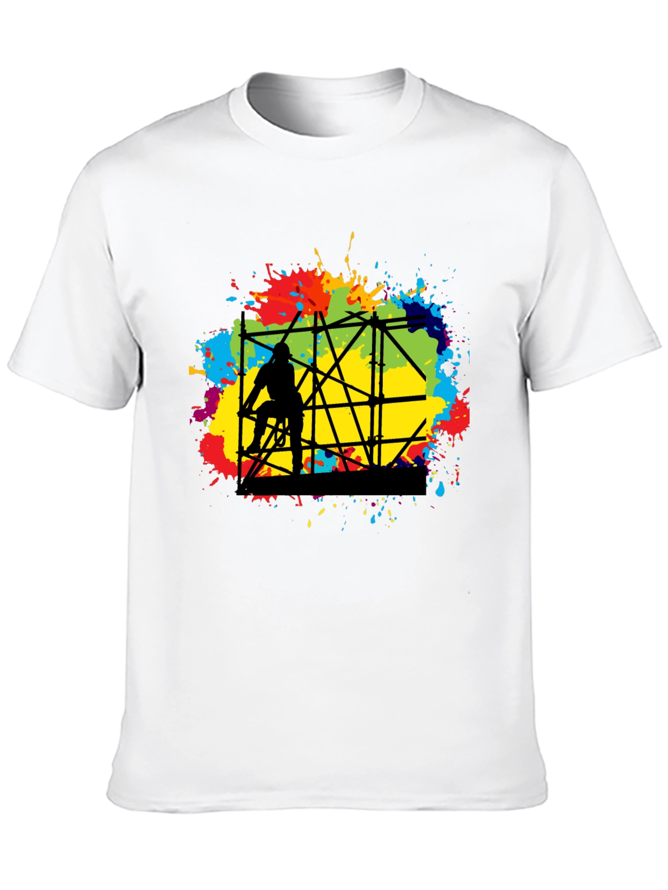 Abstract Scaffolding Graphic T-Shirt
