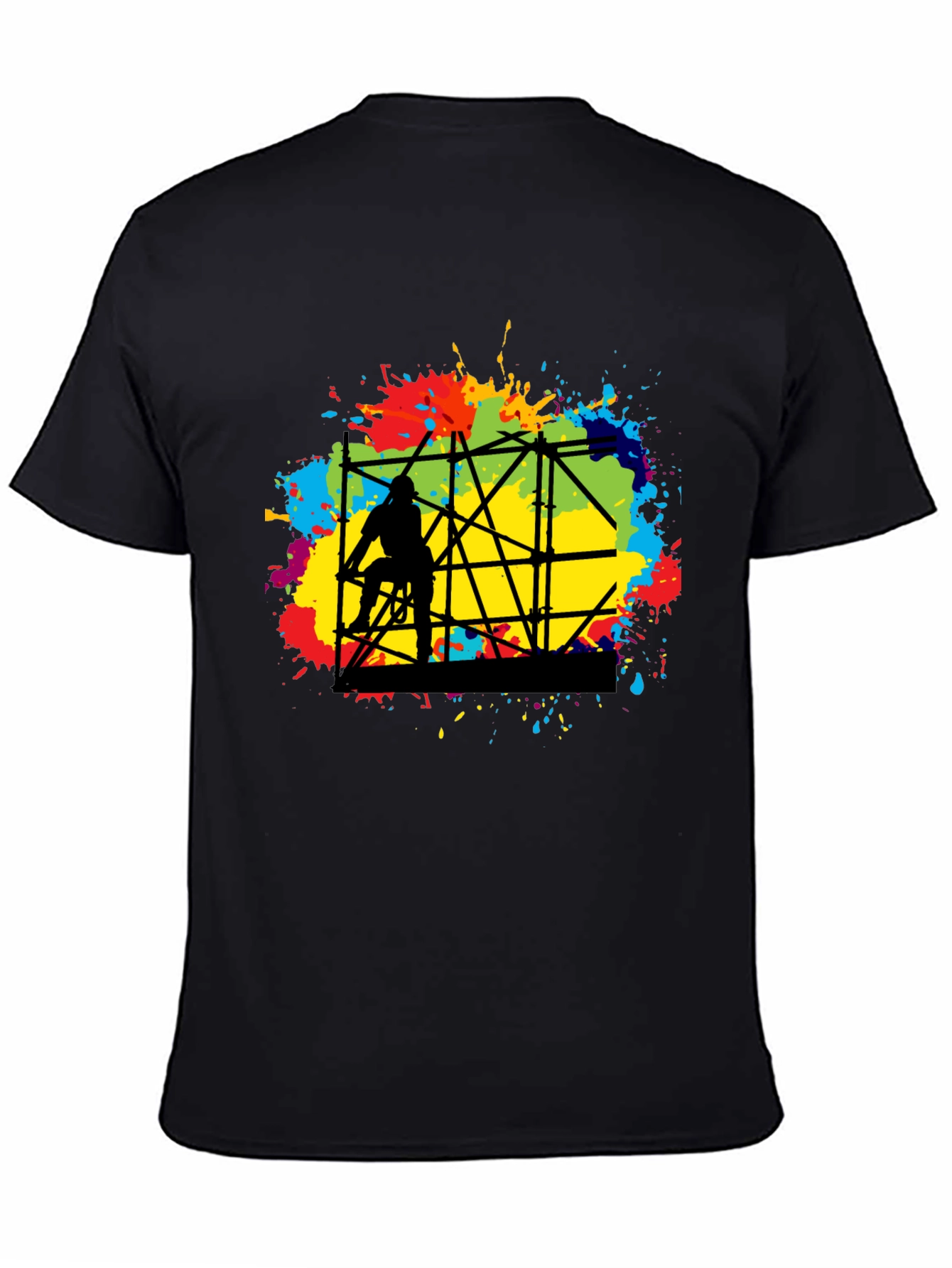 Abstract Scaffolding Graphic T-Shirt