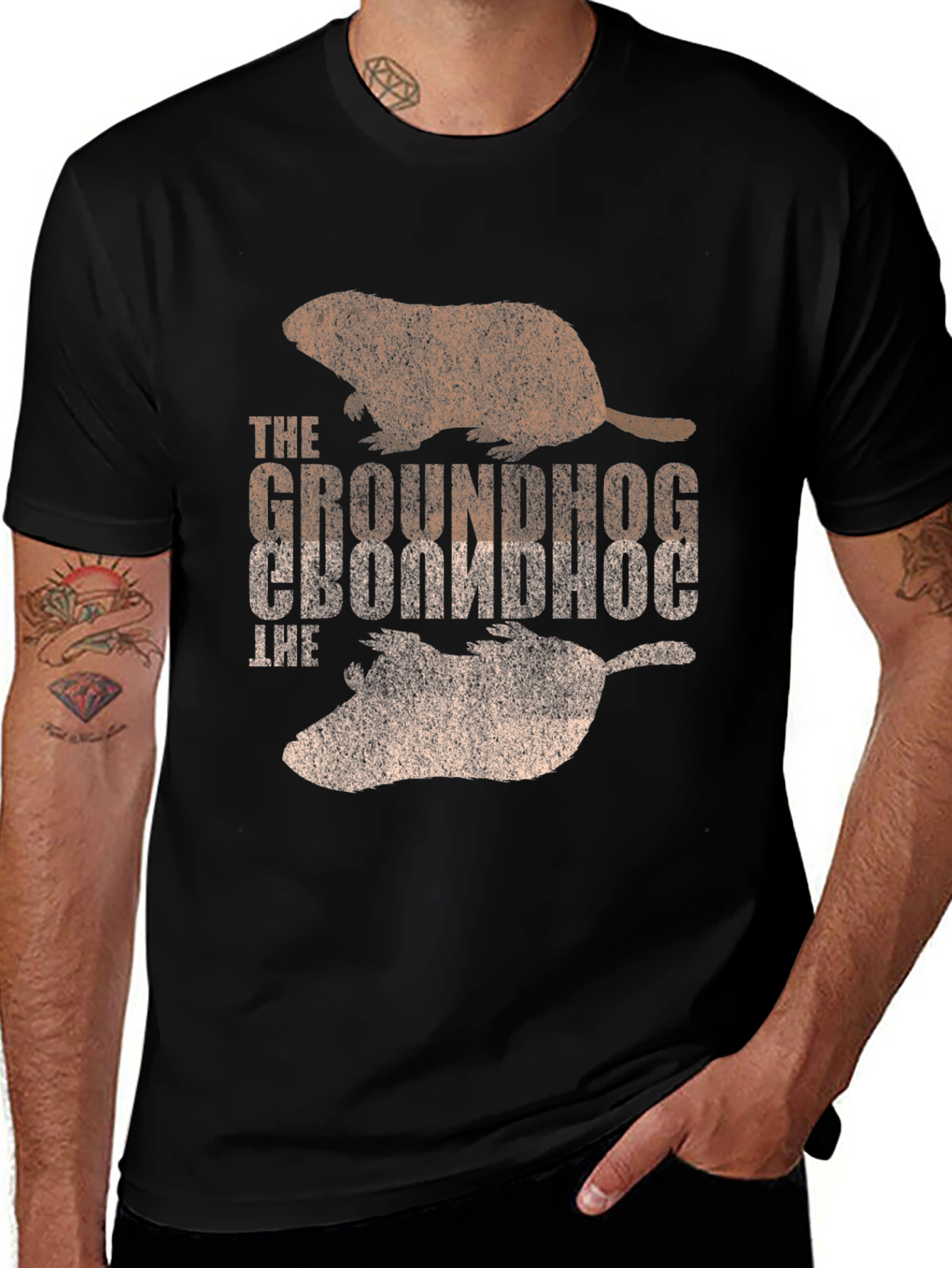 Groundhog Graphic Print T-Shirt