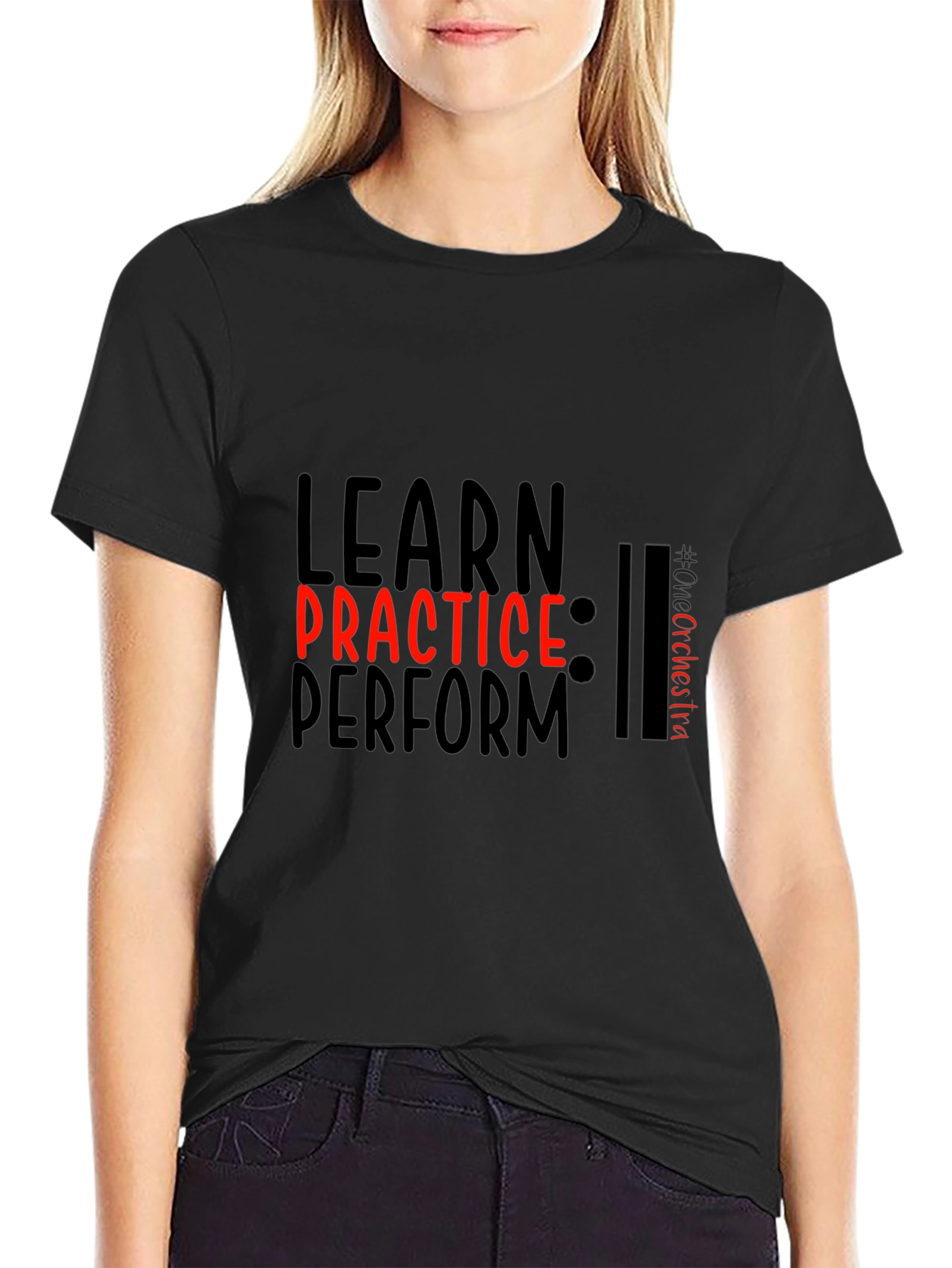 Learn Practice Perform Black Tee