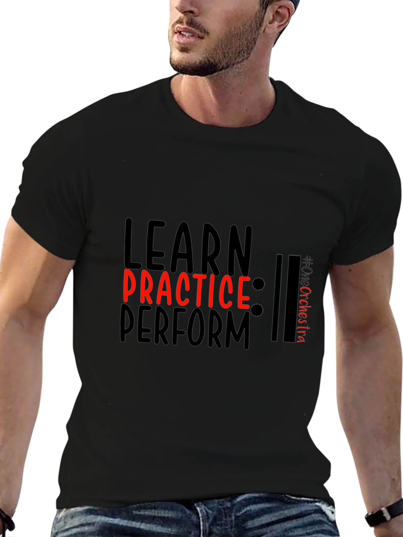 Learn Practice Perform Black Tee