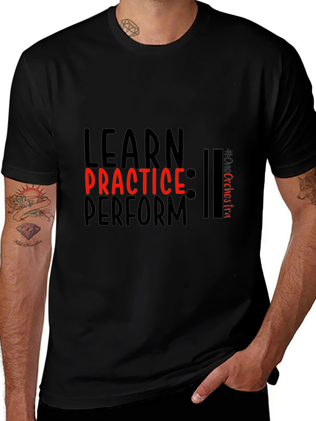 Learn Practice Perform Black Tee