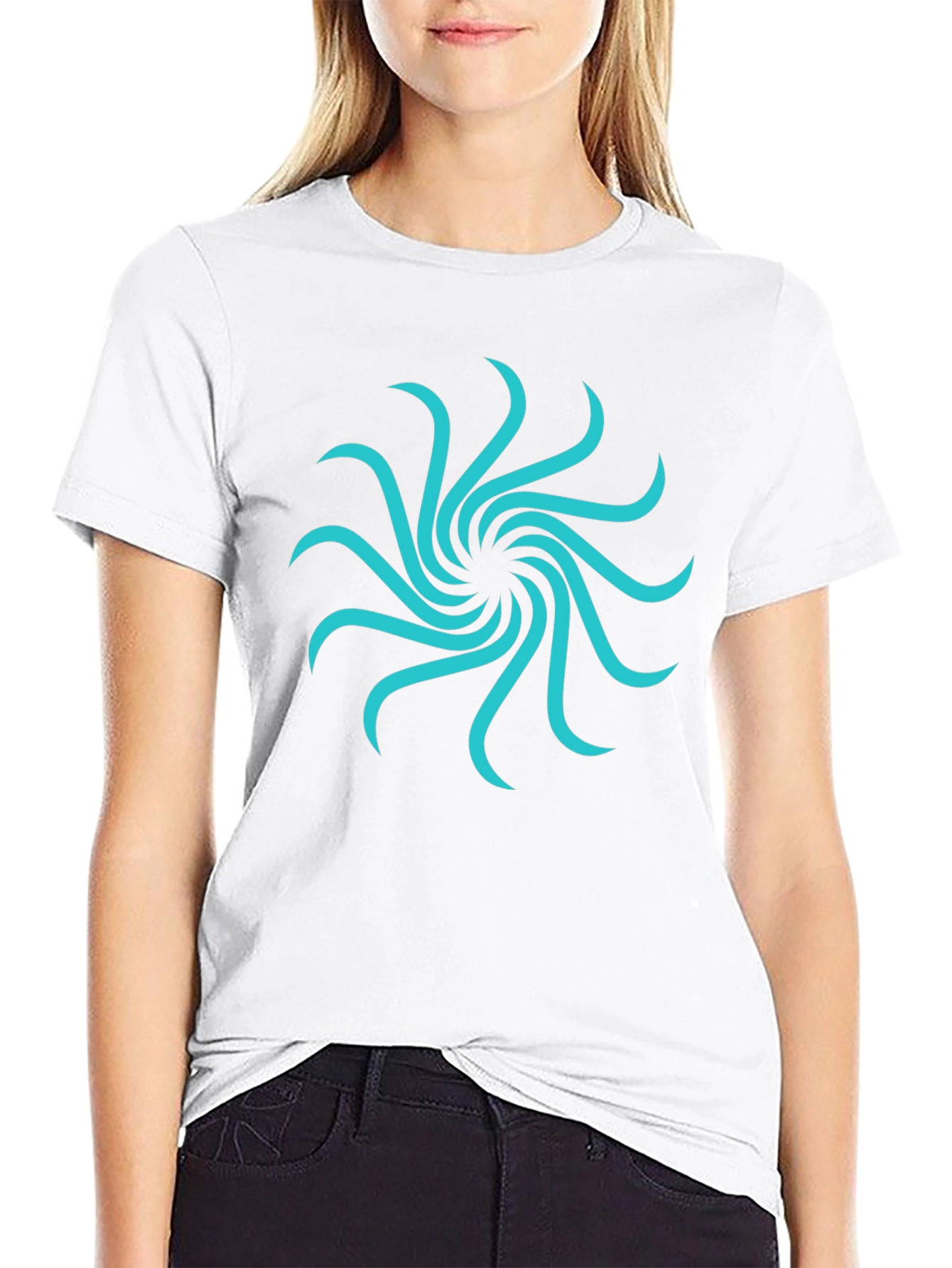 Abstract Swirl Graphic Tee - Modern Casual Style