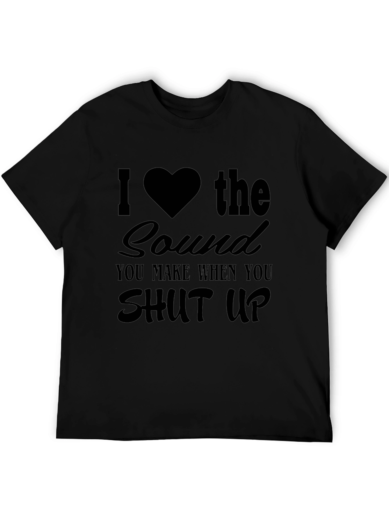 I Heart the Sound Mens Black Graphic Tee