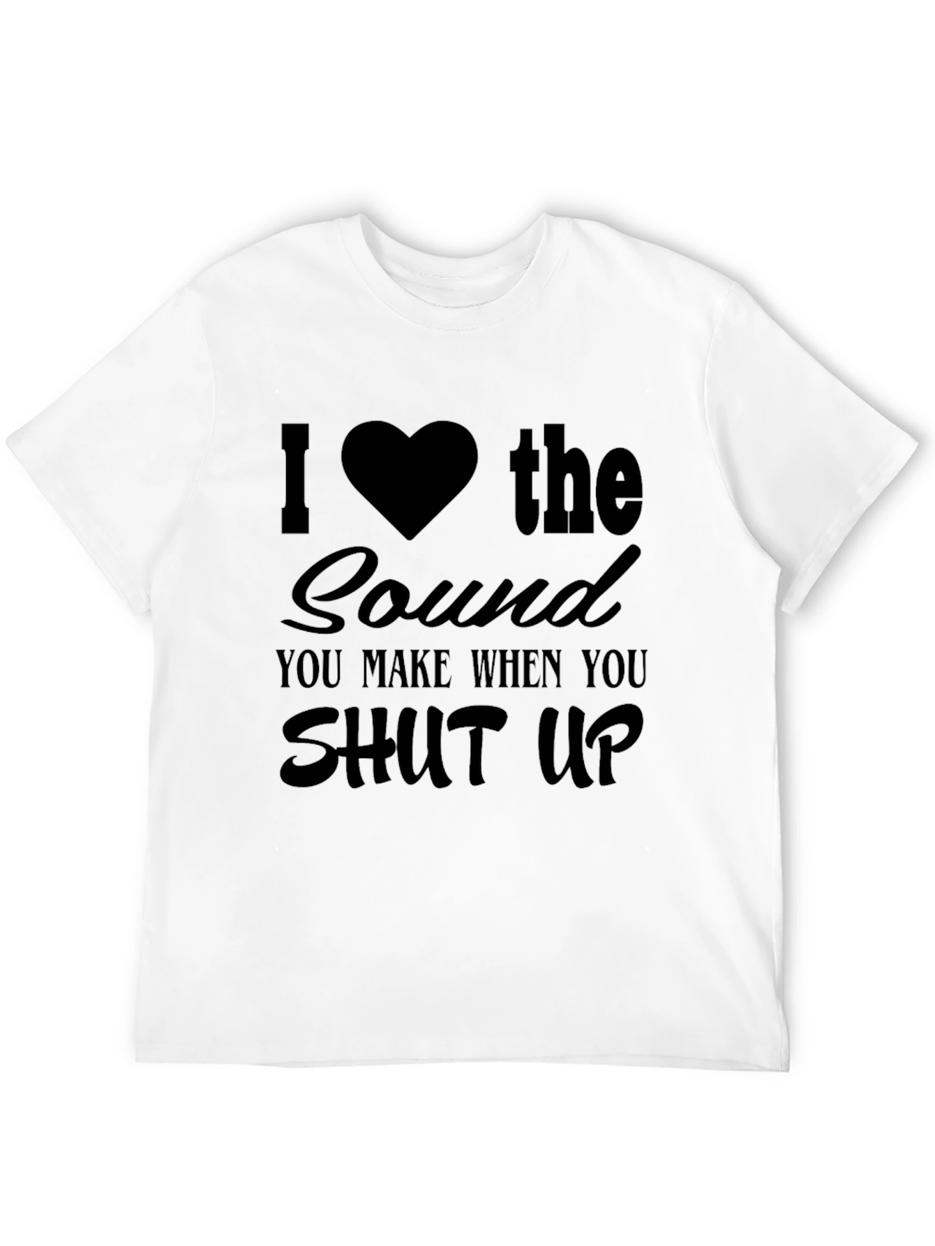 I Heart the Sound Mens Black Graphic Tee