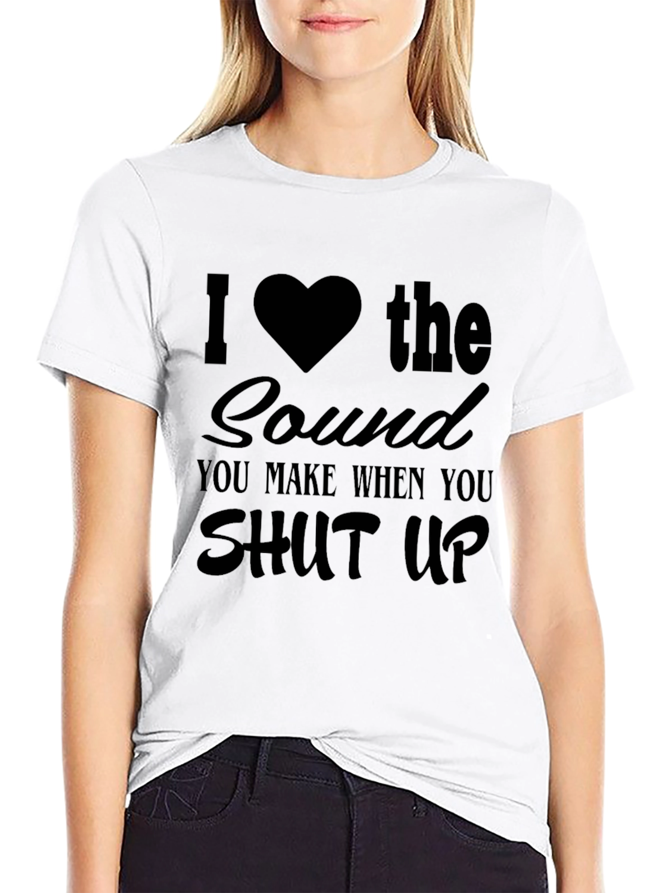 I Heart the Sound Mens Black Graphic Tee