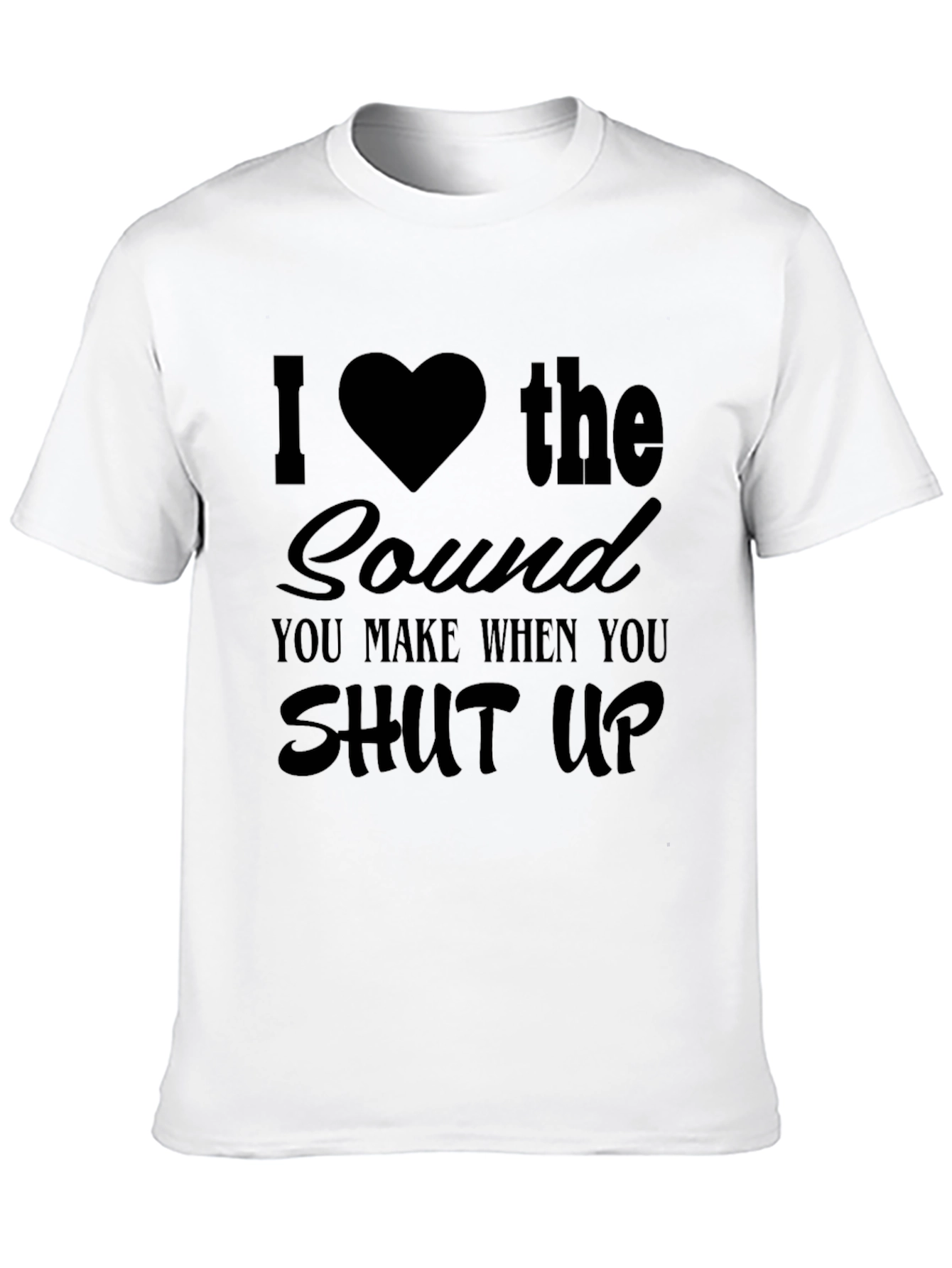 I Heart the Sound Mens Black Graphic Tee