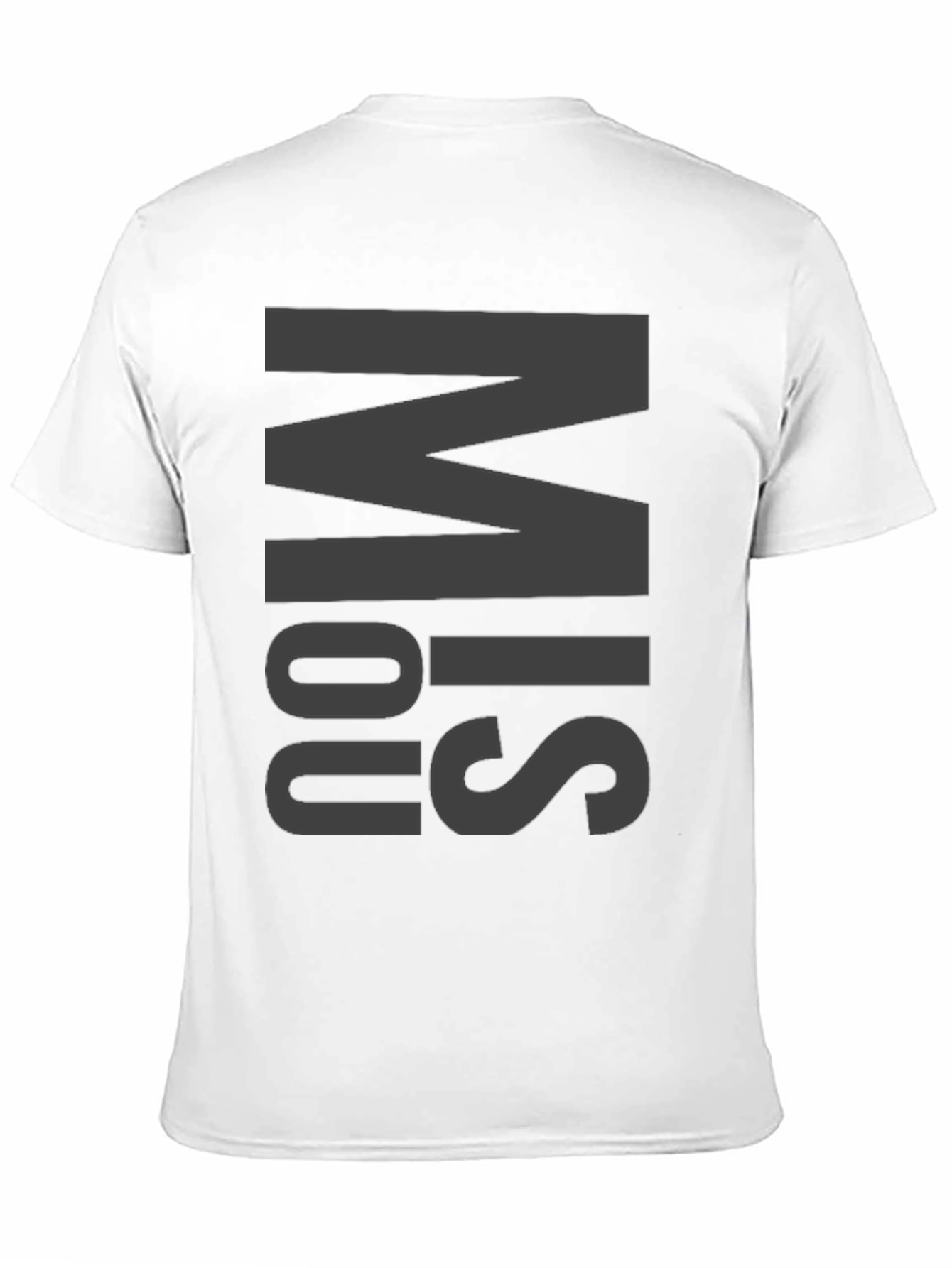Minimalist Miss You Graphic Tee - Black