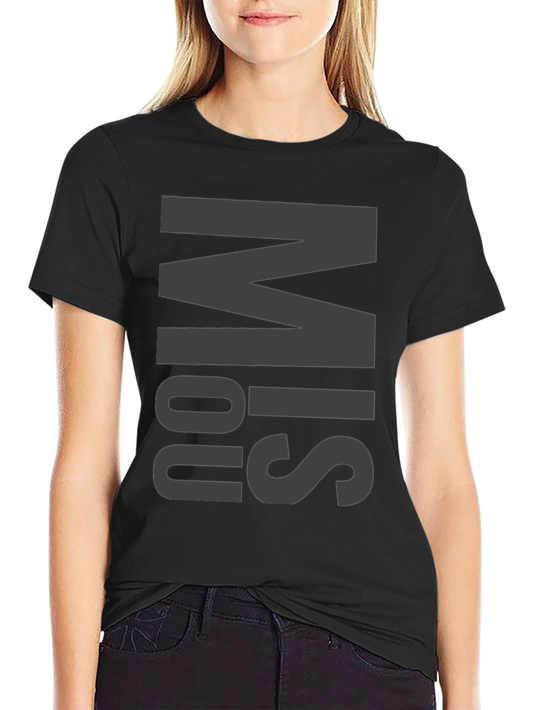 Minimalist Miss You Graphic Tee - Black