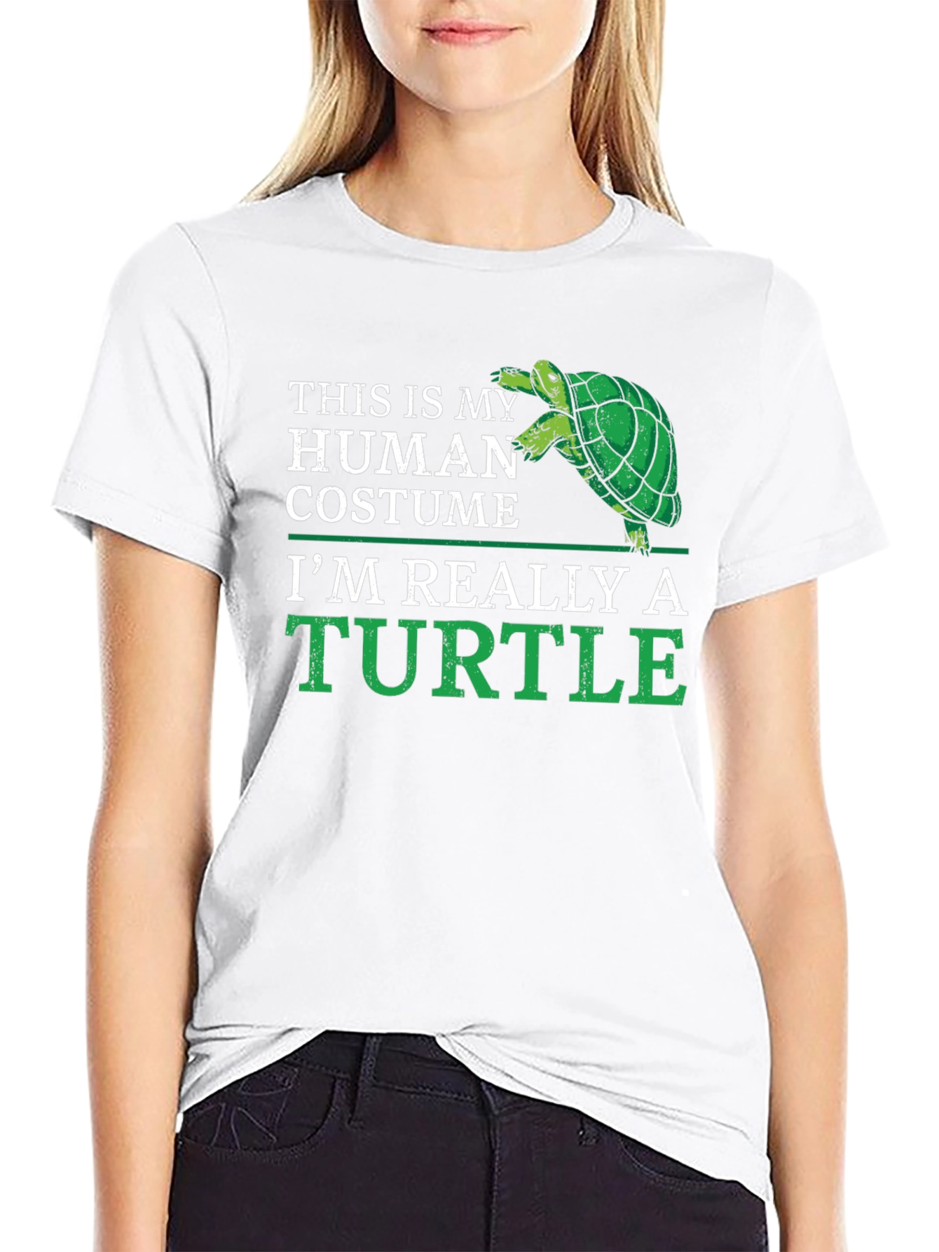 Human Costume Turtle T-Shirt - Funny Animal Lover Tee