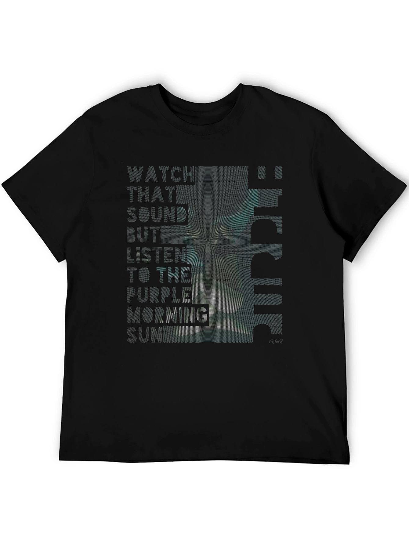 Trendy Black Graphic Print T-Shirt for Men