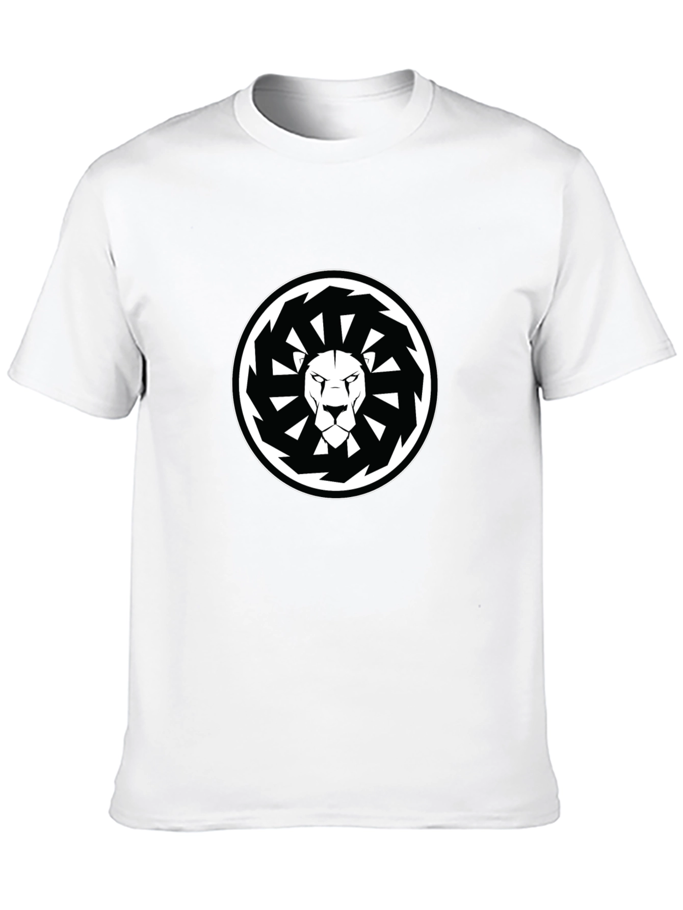 Lion Mandala Graphic Black T-Shirt