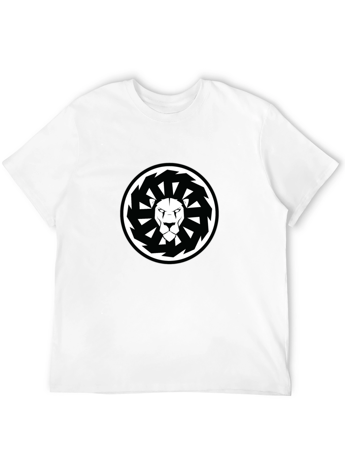 Lion Mandala Graphic Black T-Shirt