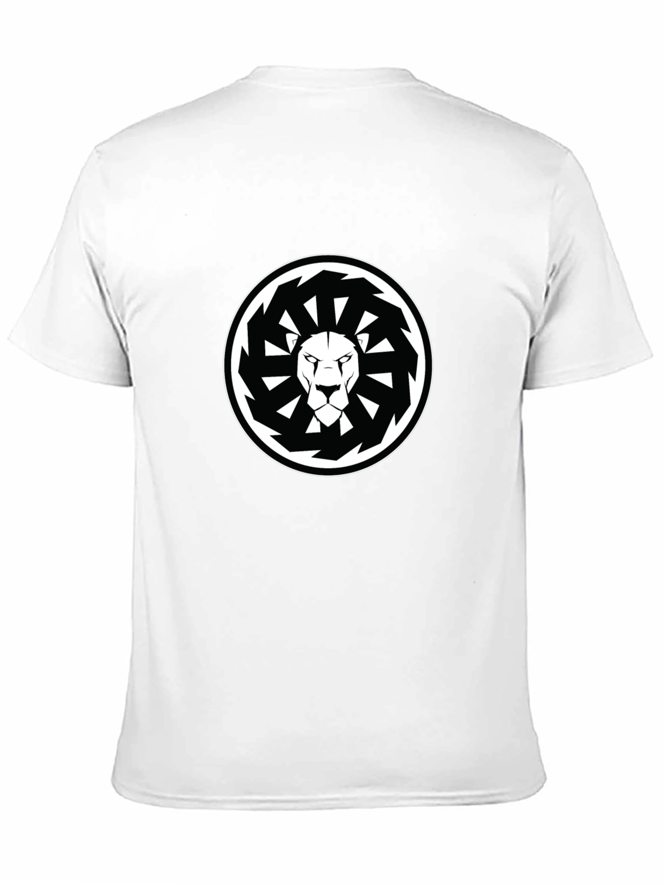Lion Mandala Graphic Black T-Shirt