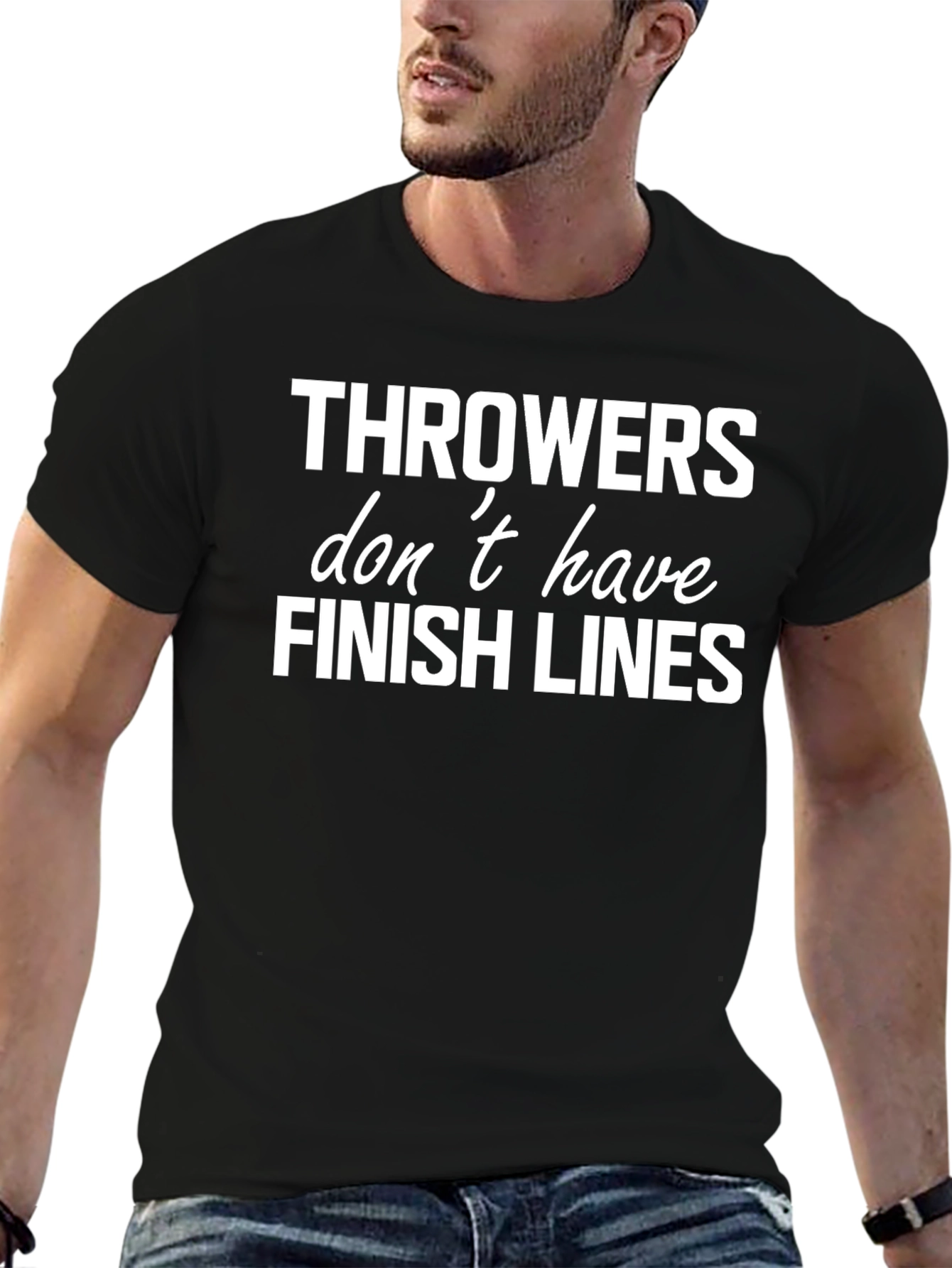 Throwers Dont Have Finish Lines Black T-Shirt