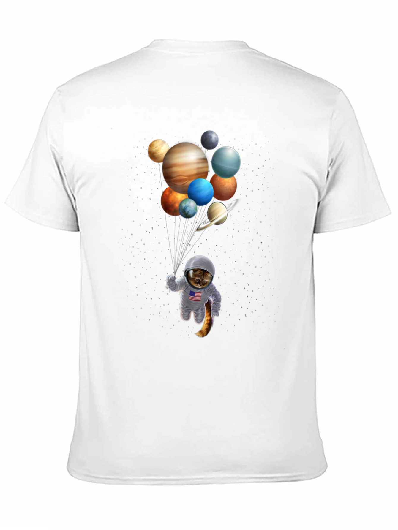 Cat Astronaut Planets T-Shirt