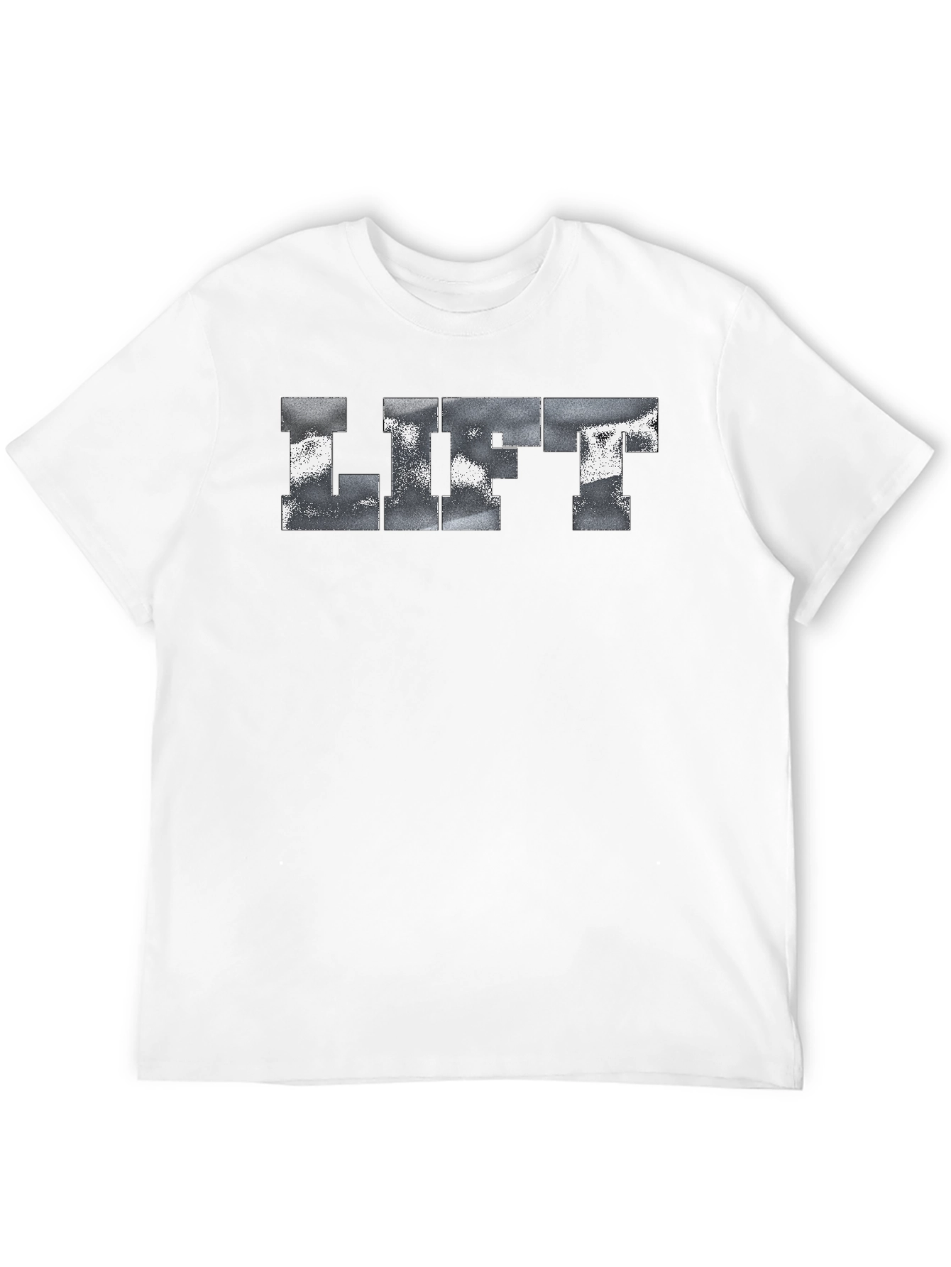 LIFT Graphic Tee - Black Cotton Fitness Shirt