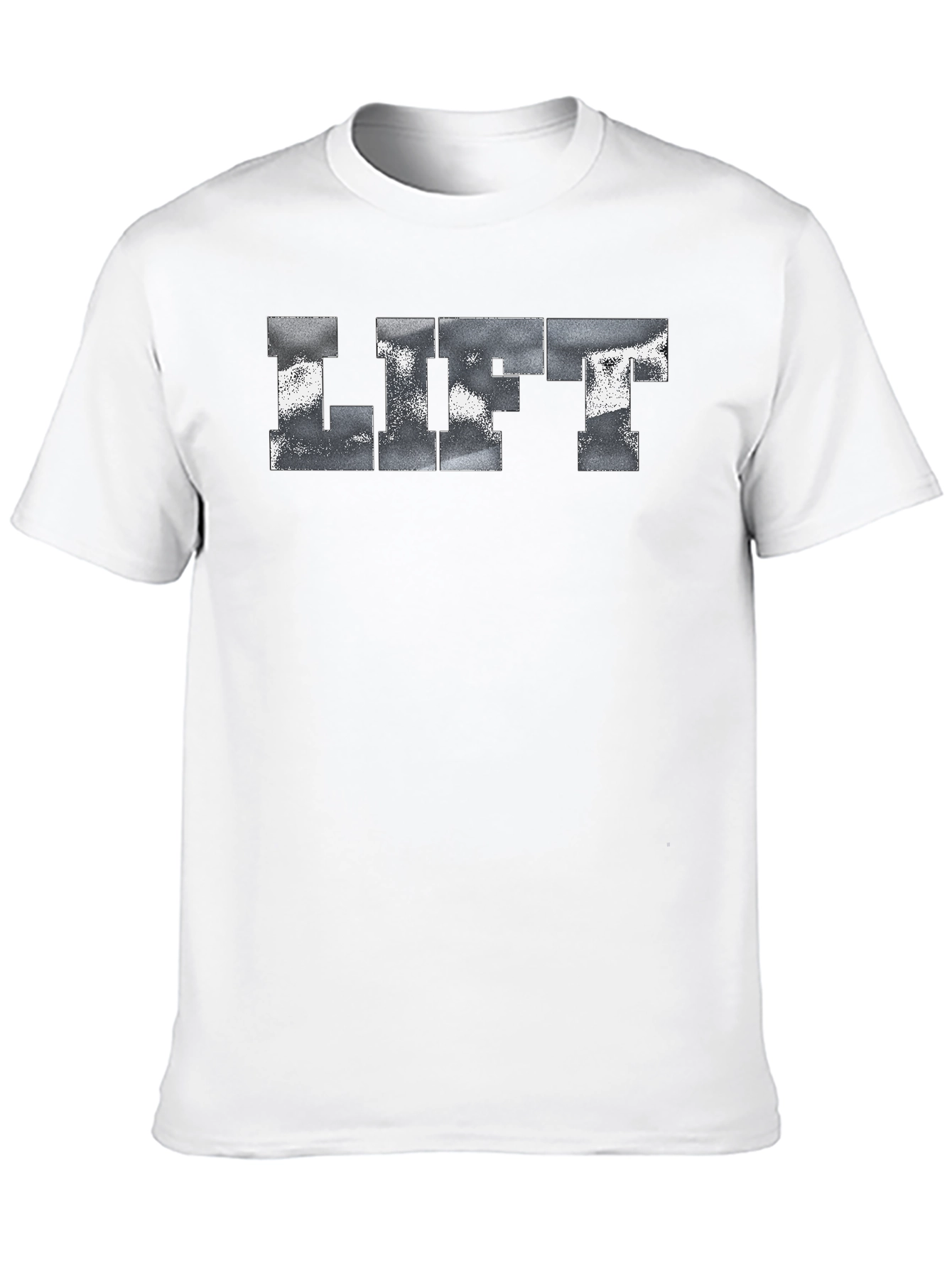 LIFT Graphic Tee - Black Cotton Fitness Shirt