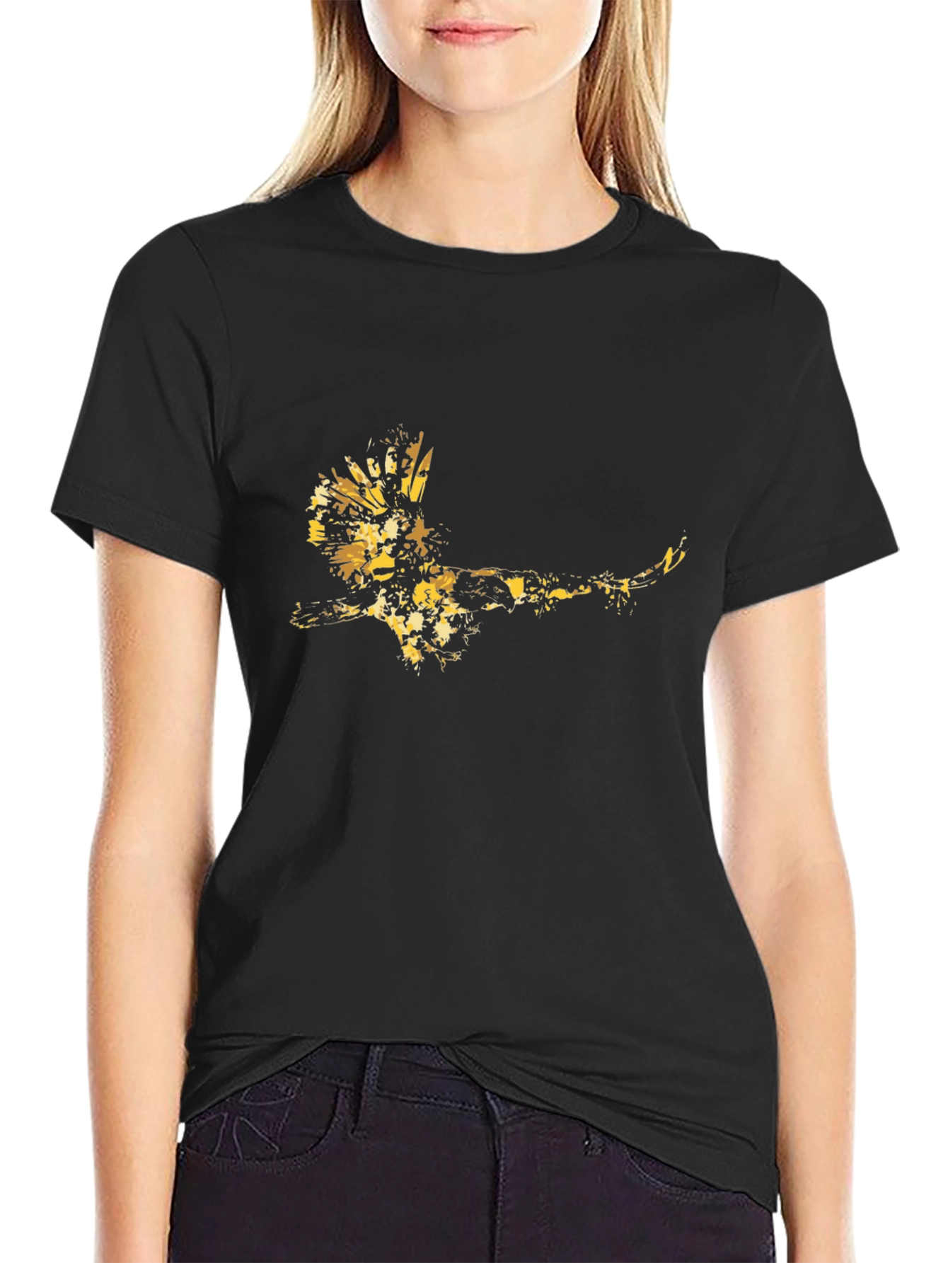 Golden Eagle Graphic Black Tee