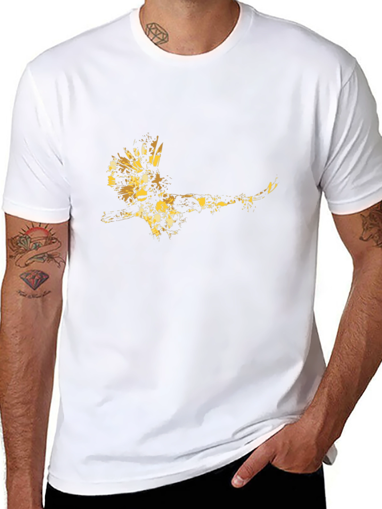 Golden Eagle Graphic Black Tee