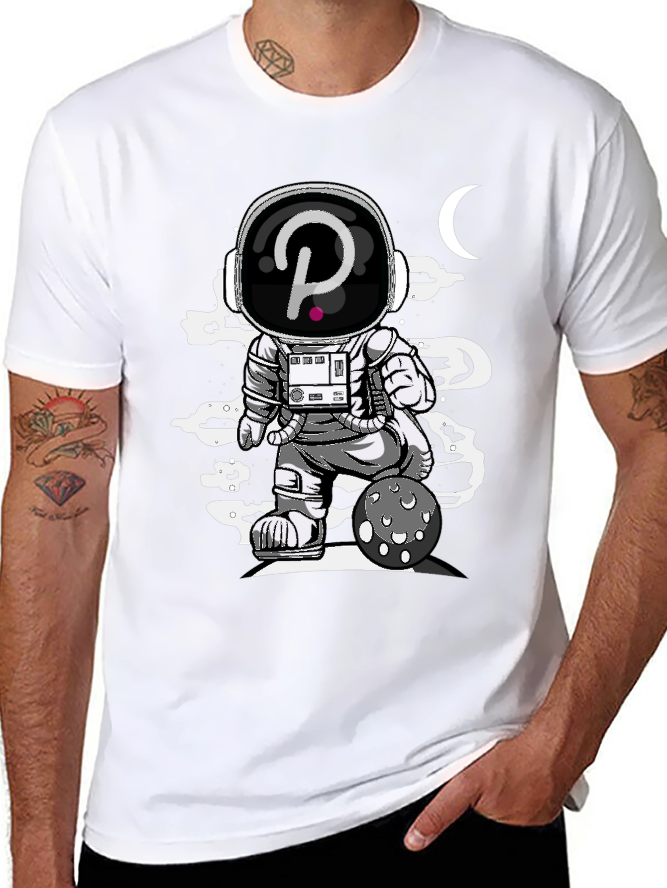 Polkadot Crypto Astronaut Graphic T-Shirt