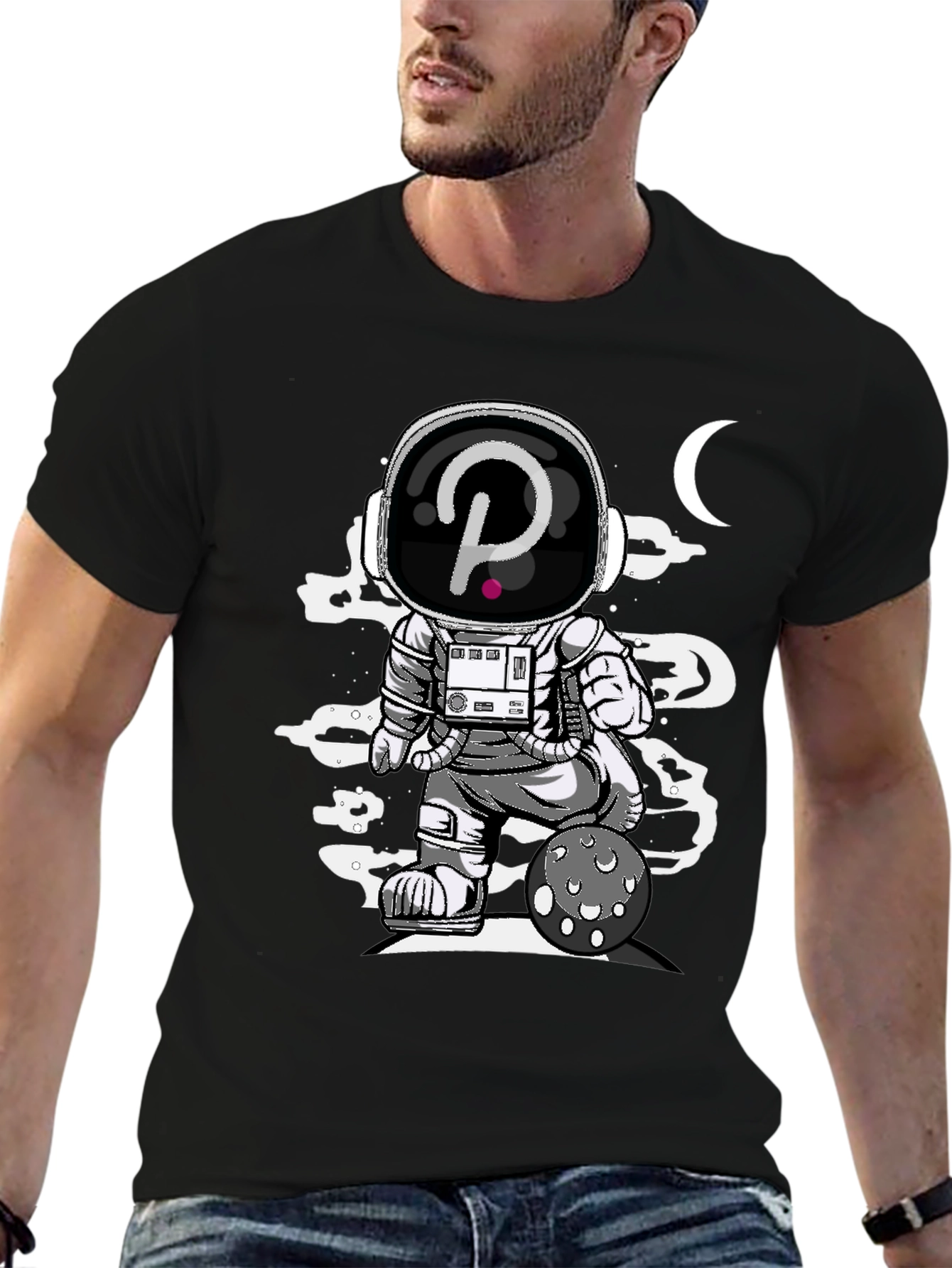 Polkadot Crypto Astronaut Graphic T-Shirt