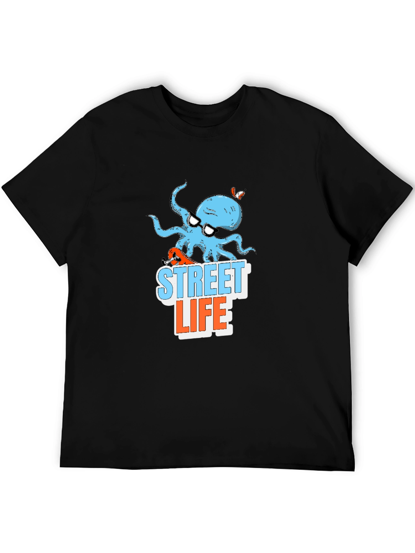 Street Life Octopus Graphic T-Shirt