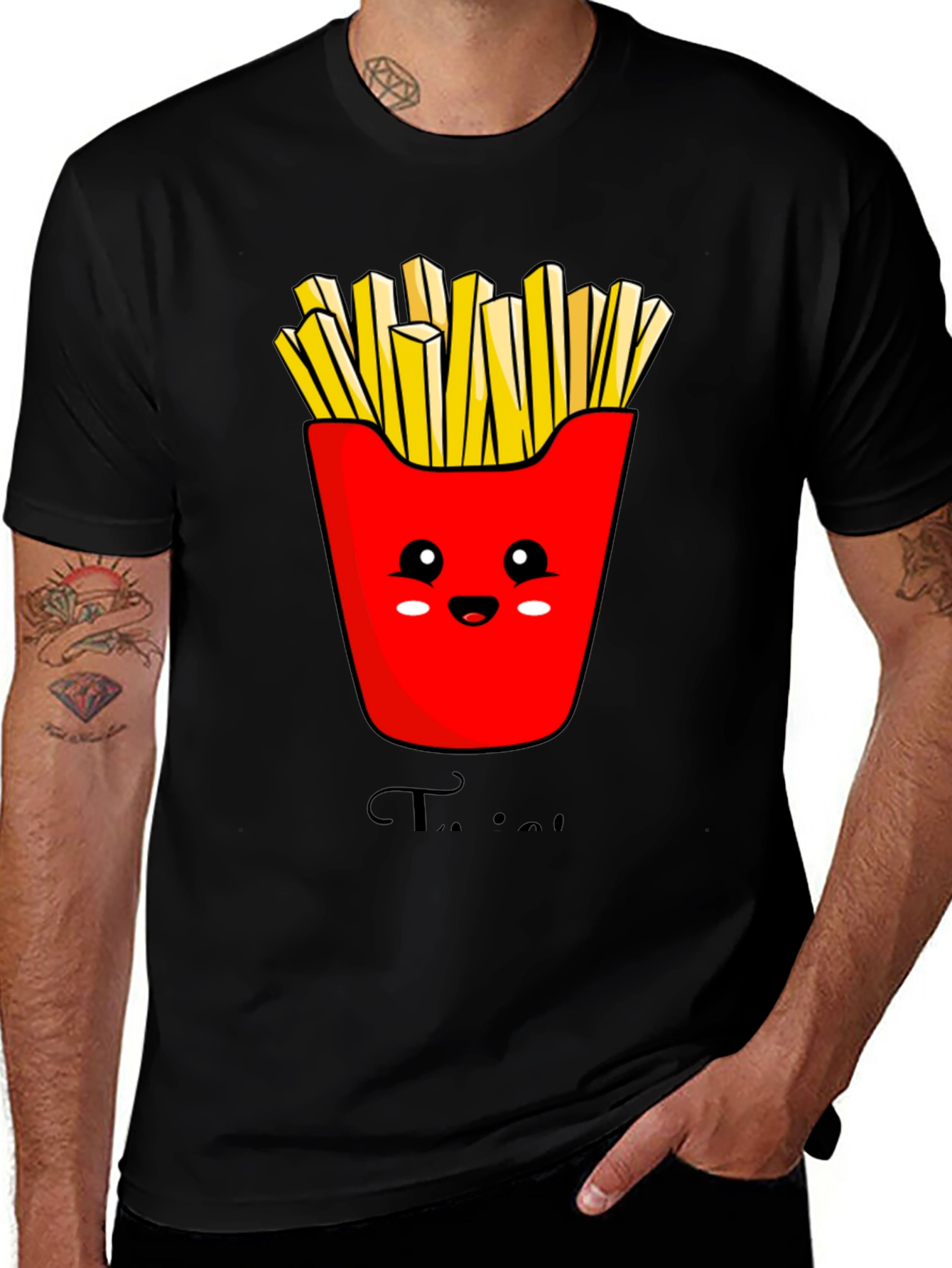Cute Fries Graphic T-Shirt - Unisex Style