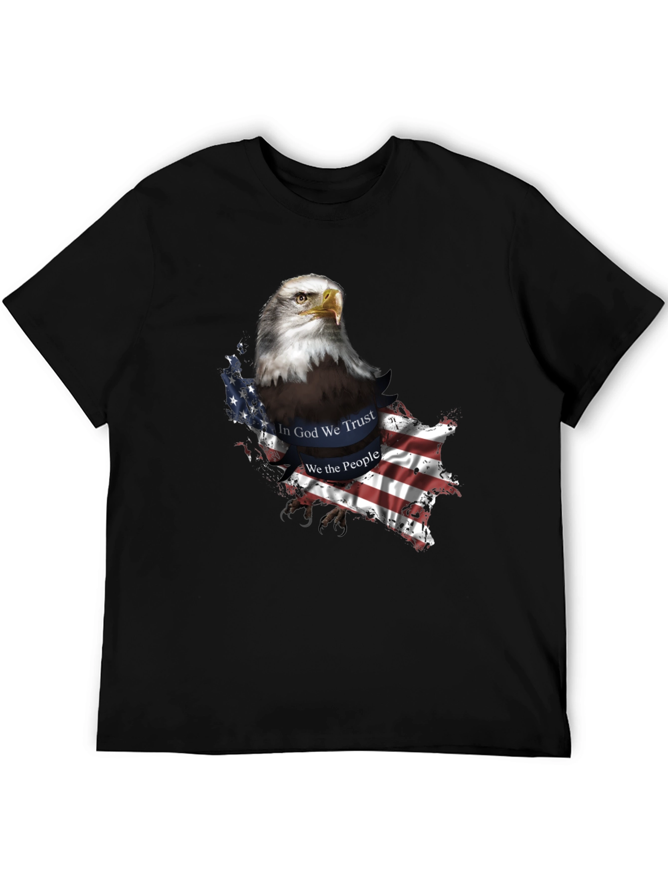 Bald Eagle Patriotic USA Flag T-Shirt