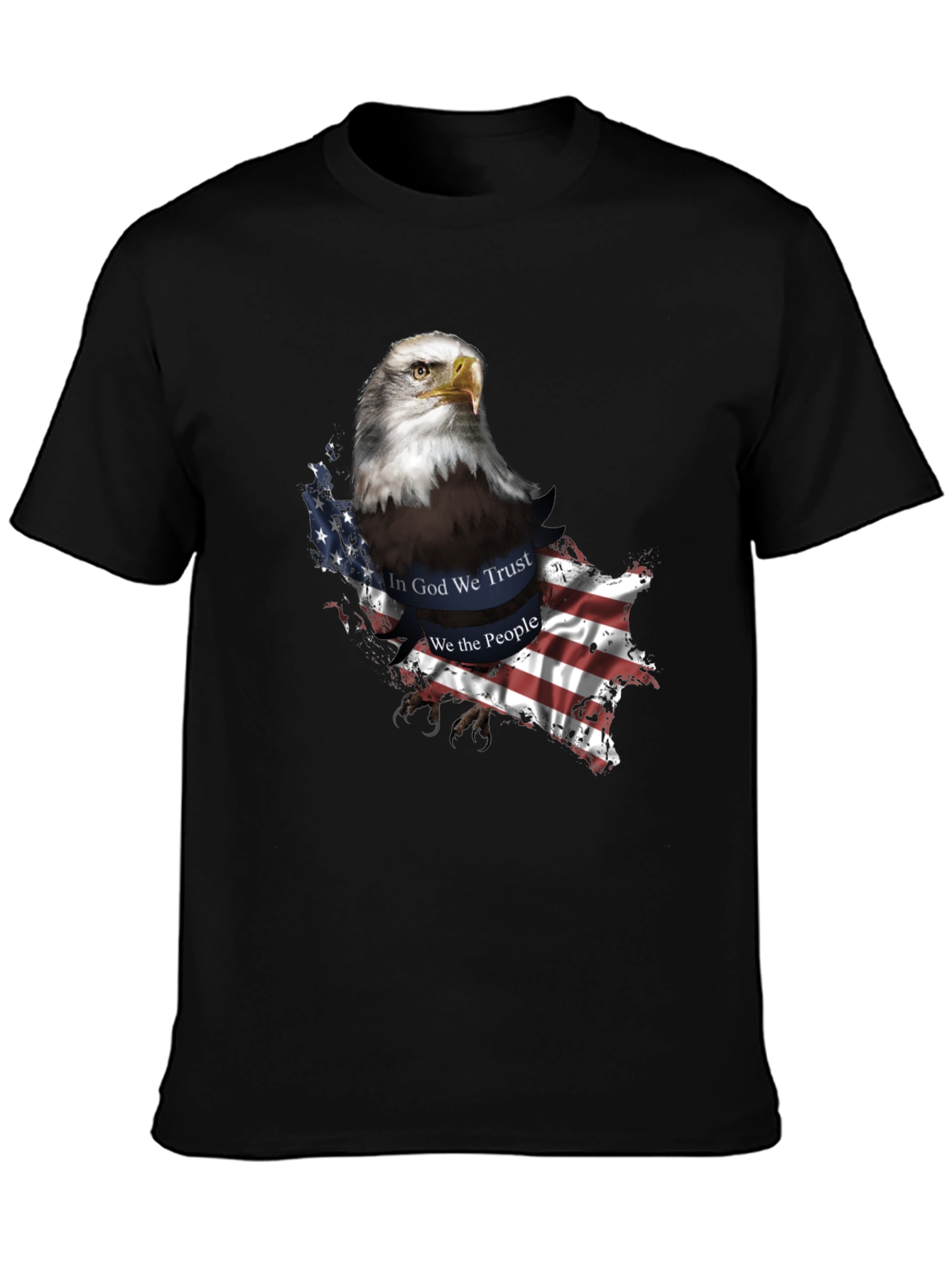 Bald Eagle Patriotic USA Flag T-Shirt