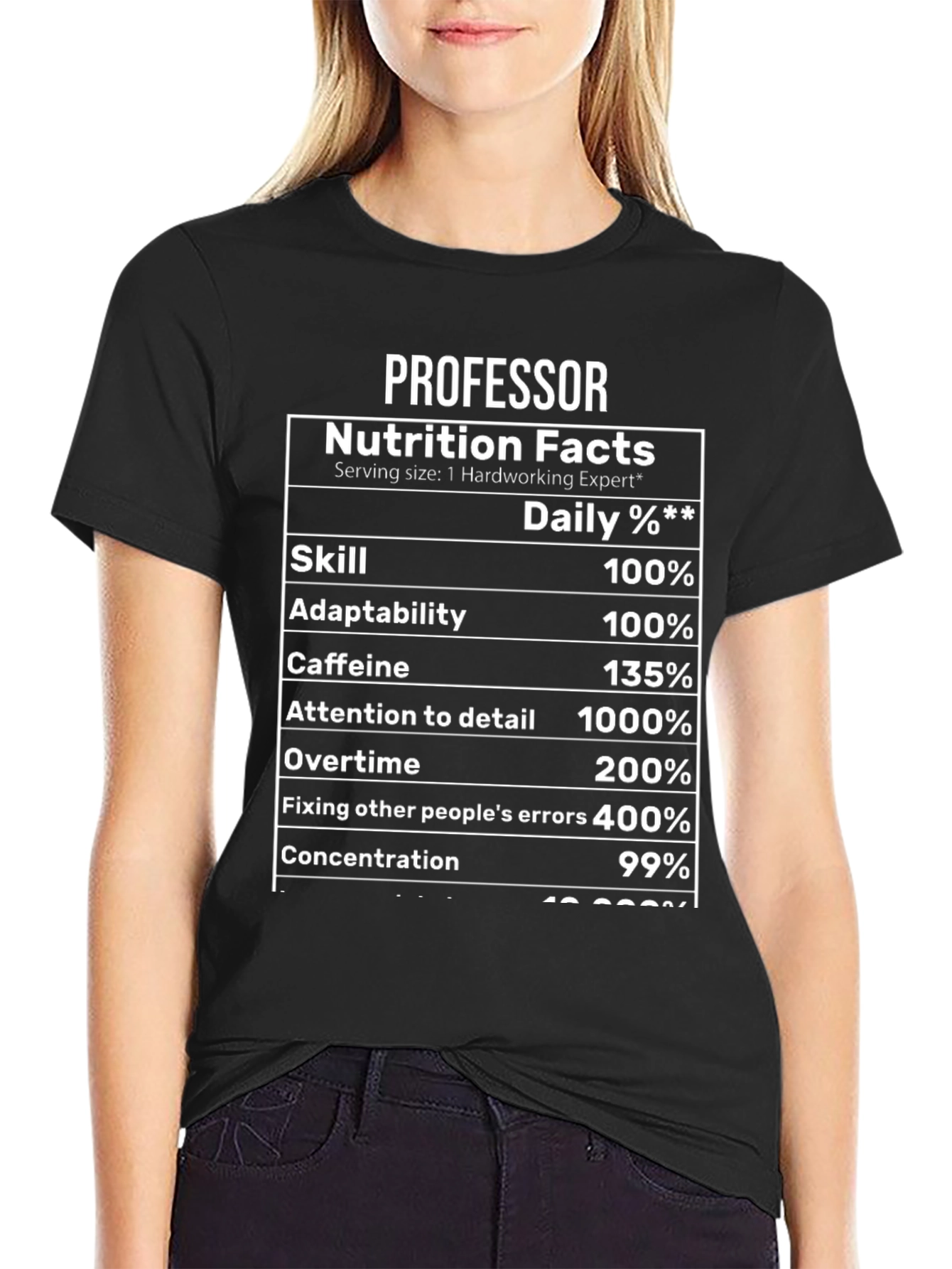 Professor Nutrition Facts Novelty T-Shirt
