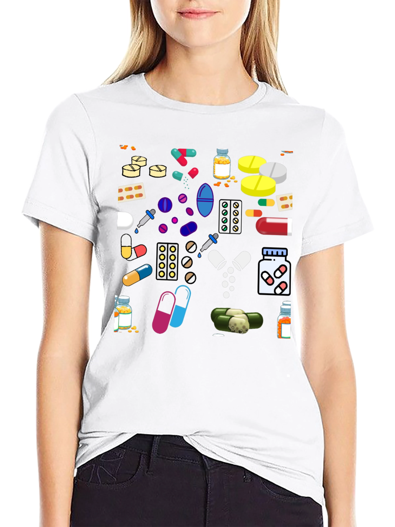 Pills & Capsules Graphic Tee - Novelty Print Shirt