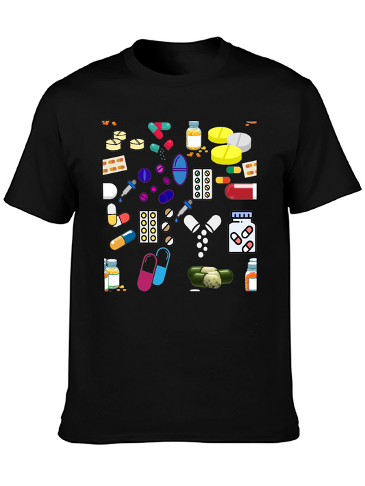 Pills & Capsules Graphic Tee - Novelty Print Shirt