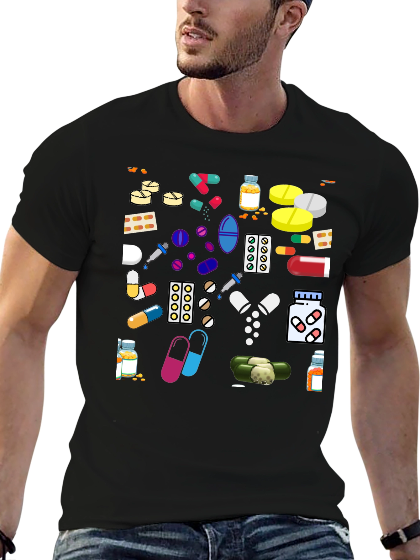 Pills & Capsules Graphic Tee - Novelty Print Shirt