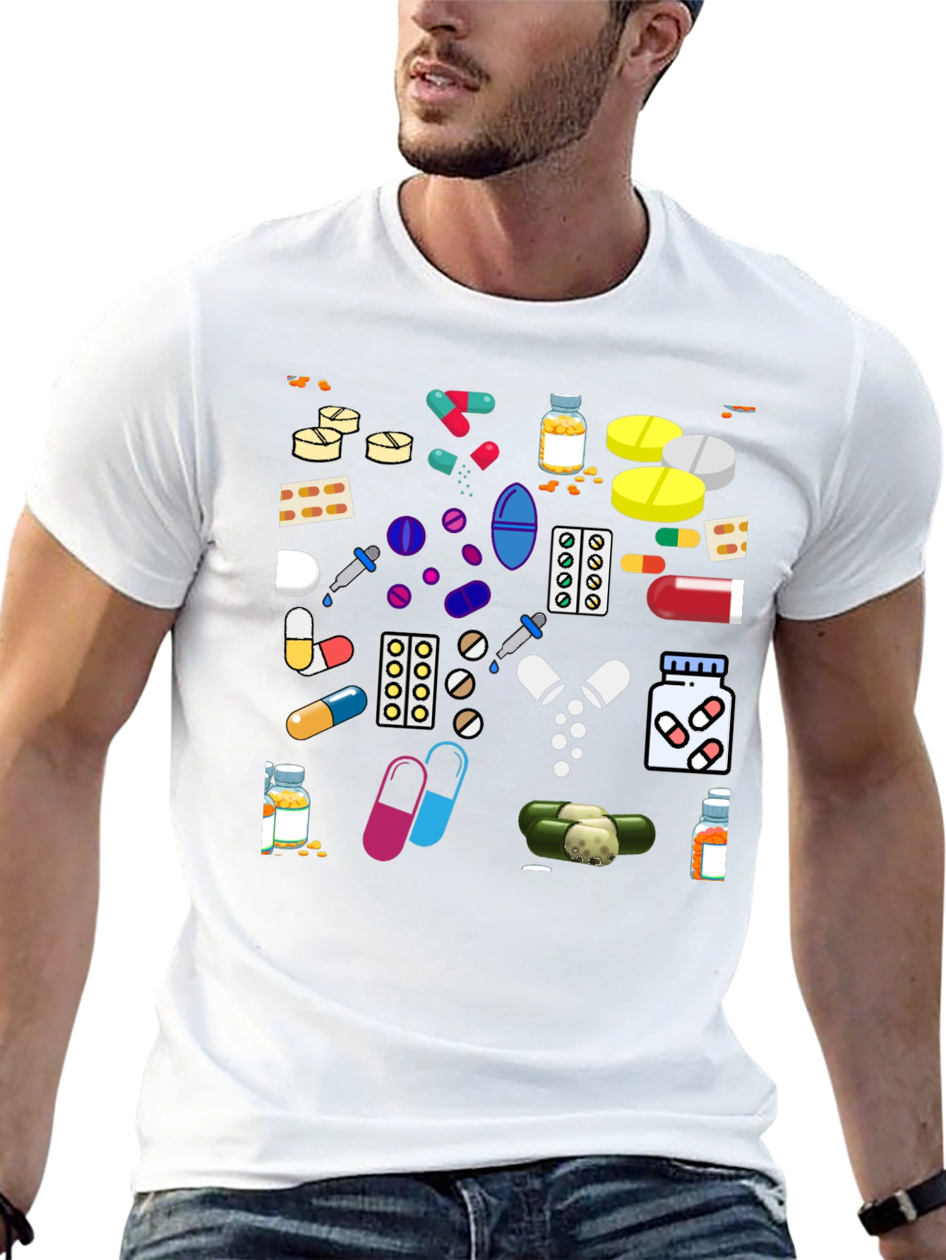 Pills & Capsules Graphic Tee - Novelty Print Shirt