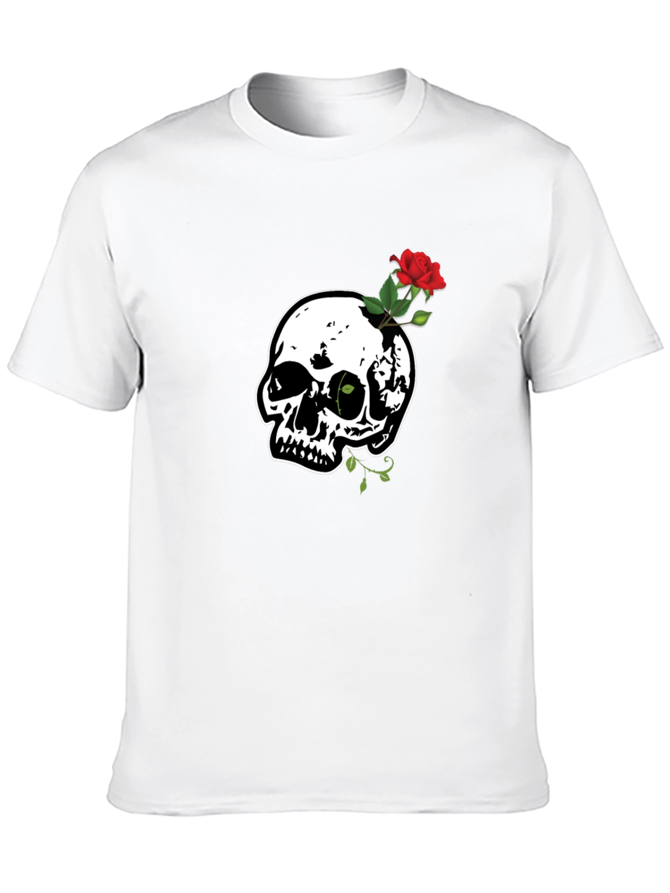 Skull & Rose Graphic Tee - Black T-Shirt