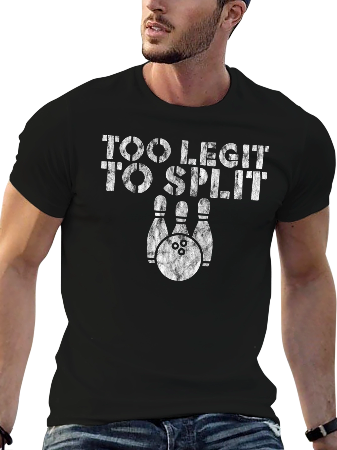 Too Legit to Split Bowling Graphic T-Shirt