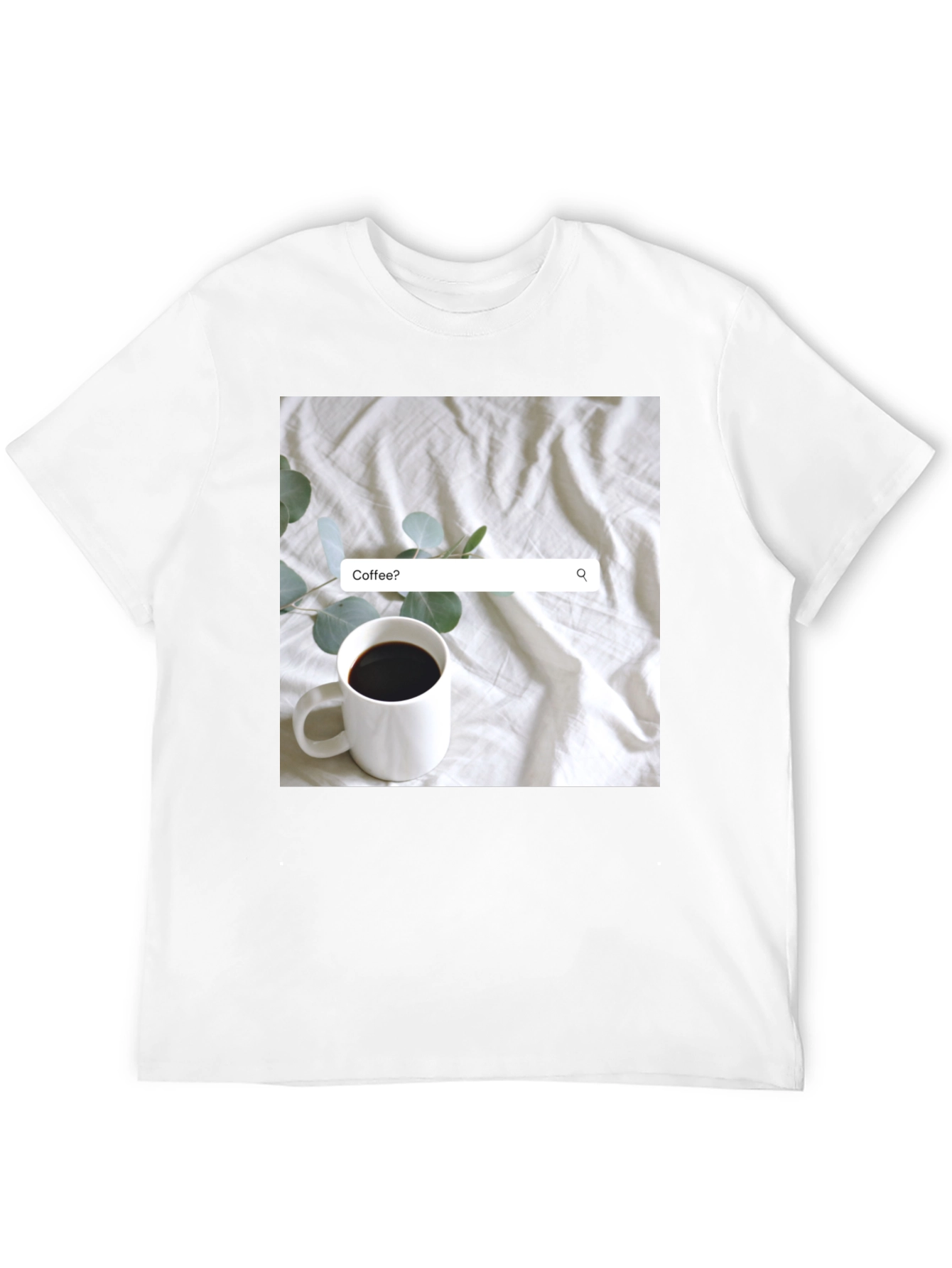 Coffee Search T-Shirt - Casual Black Tee