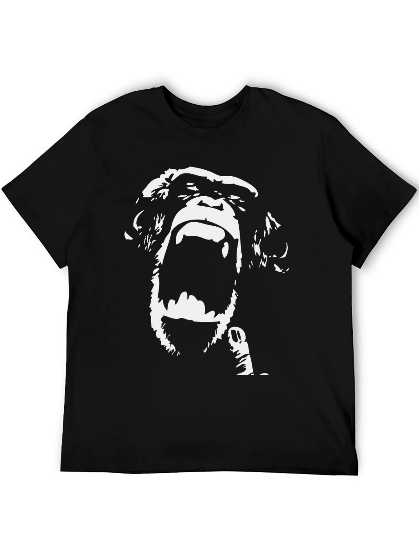 Bold Chimpanzee Graphic Tee - Classic Black Cotton T-Shirt