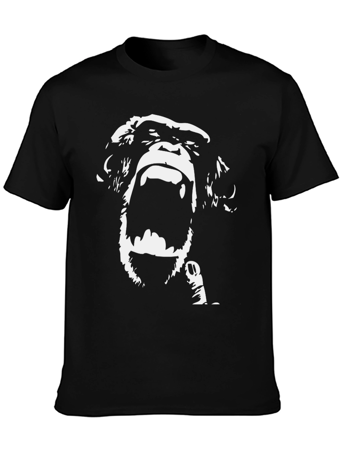 Bold Chimpanzee Graphic Tee - Classic Black Cotton T-Shirt