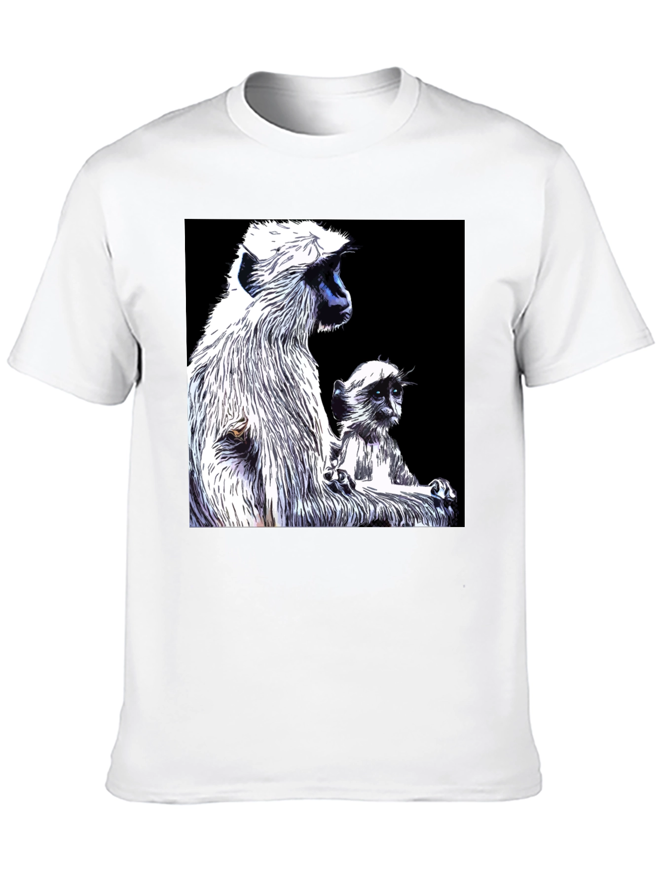 Monkey Graphic Black T-Shirt - Mens Casual Tee