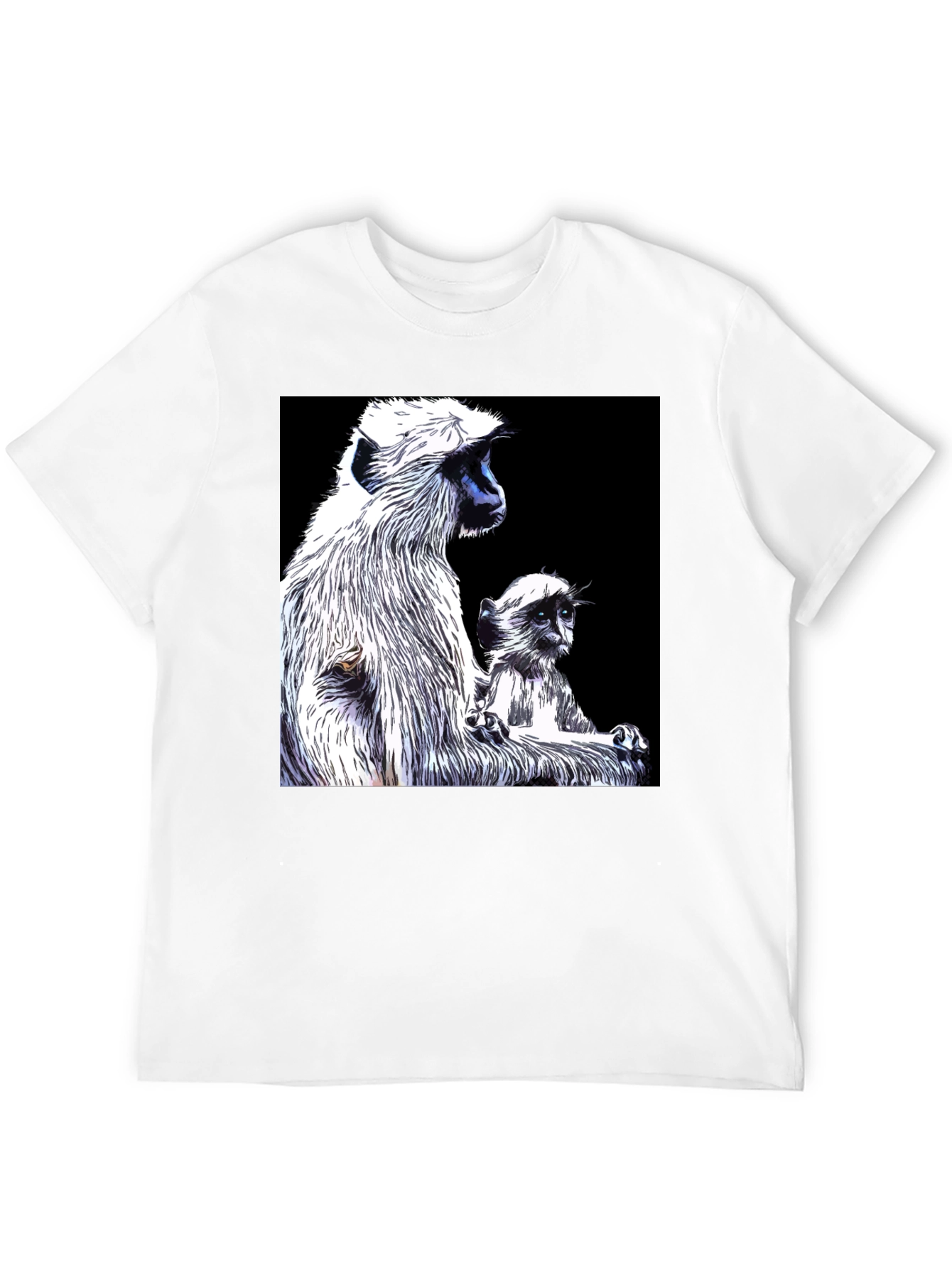 Monkey Graphic Black T-Shirt - Mens Casual Tee