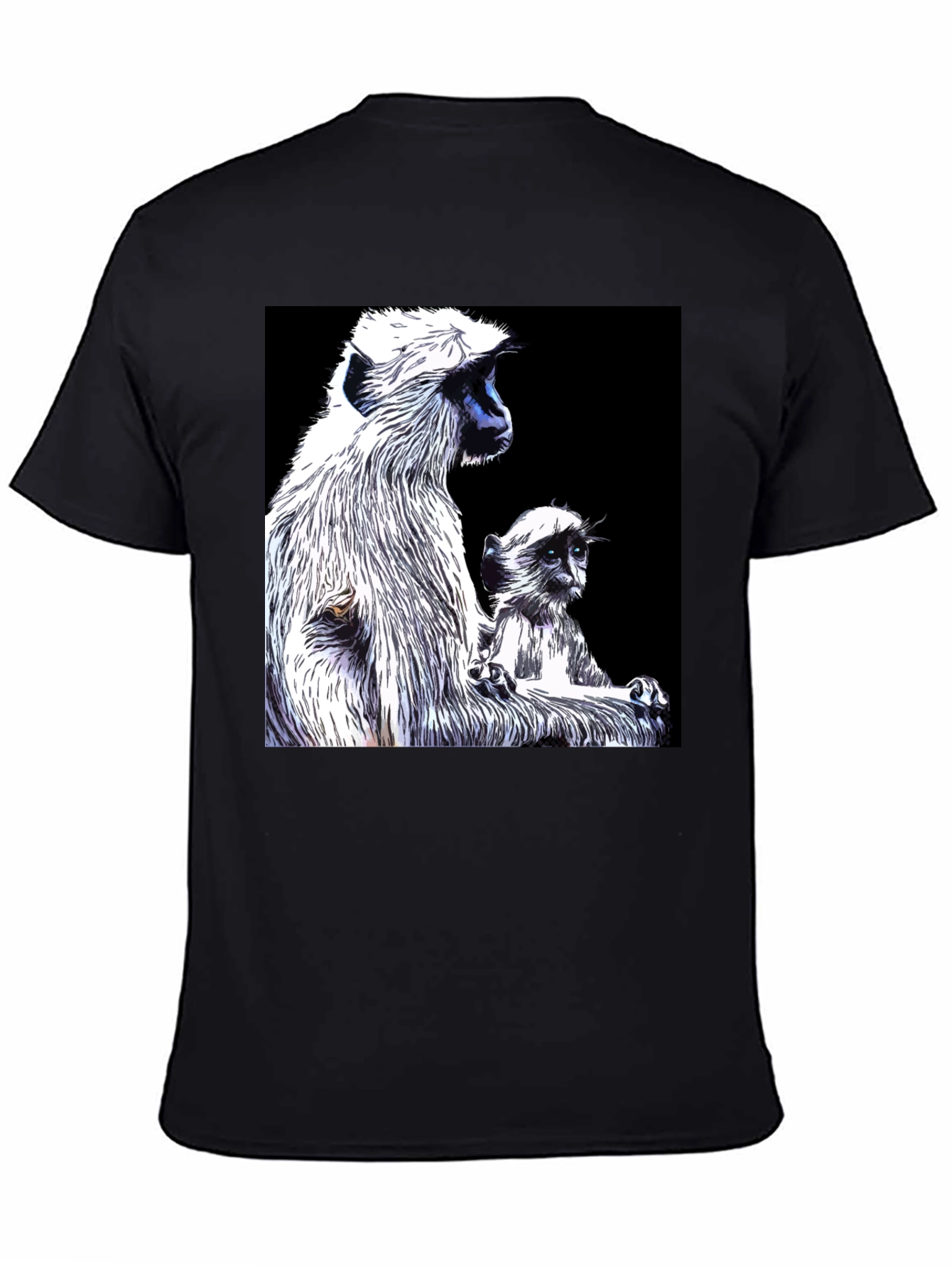 Monkey Graphic Black T-Shirt - Mens Casual Tee